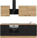 nobilia® Küchenzeile MIAMI 240 cm Schwarz Eiche Nachbildung Bild 2