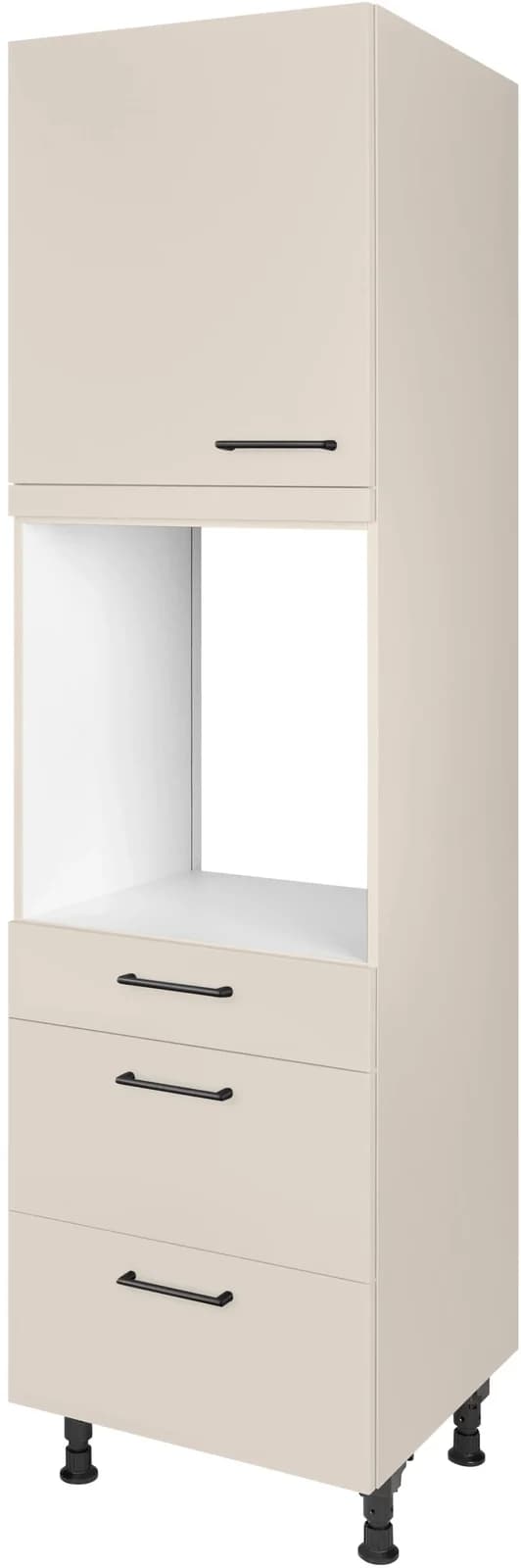 Nobilia Backofenumbauschrank MIAMI Sand Schwarz