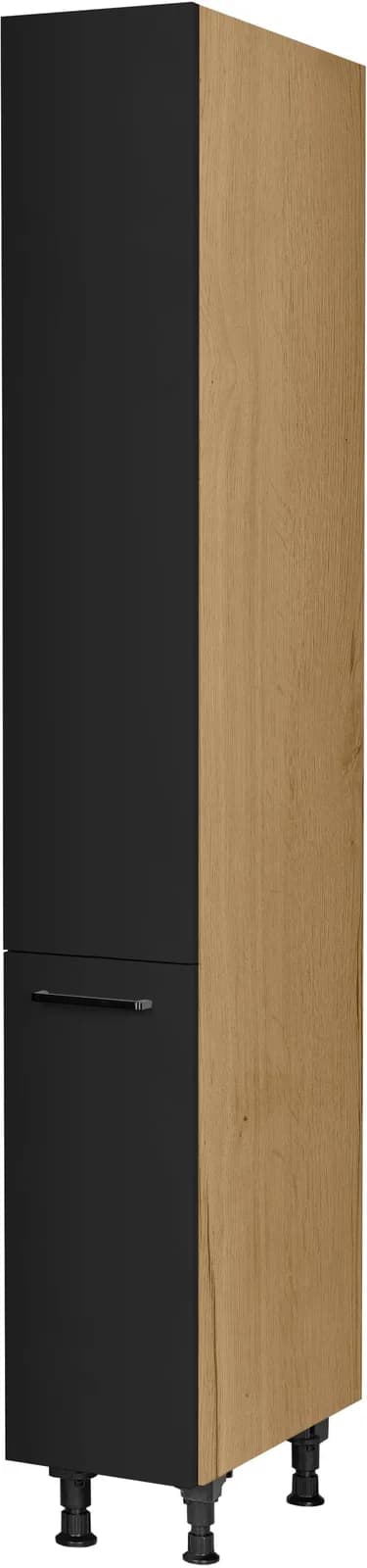 Nobilia Apothekerschrank MIAMI Schwarz 5 Körbe SoftStoppPro