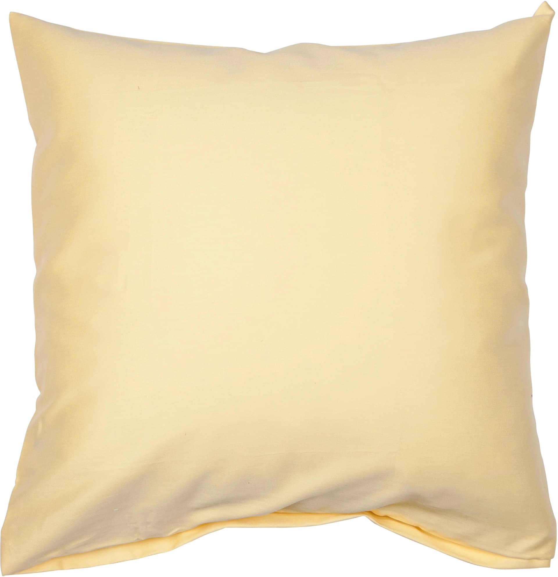 JANINE Kissenbezug Mako Satin Gelb 80x80 cm Uni