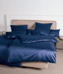 Kissenbezug JANINE Mako Satin Marine 80x80 cm Bild 1