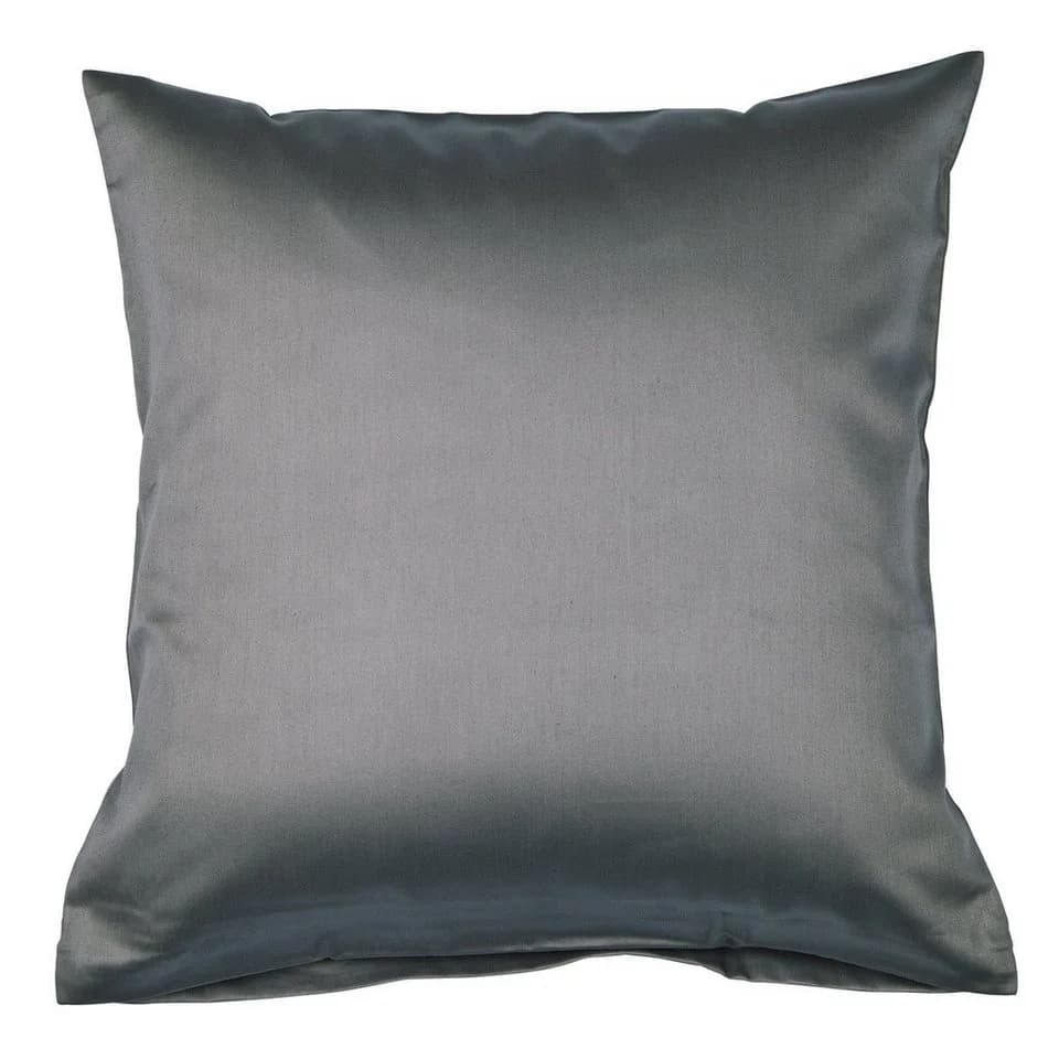 Traumschloss Kissenbezug Mako-Satin 100% Baumwolle Anthrazit mit Reißverschluss - Bild 2
