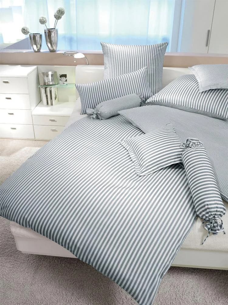 Janine Kissenbezug Modernclassic Grau Mako-Satin