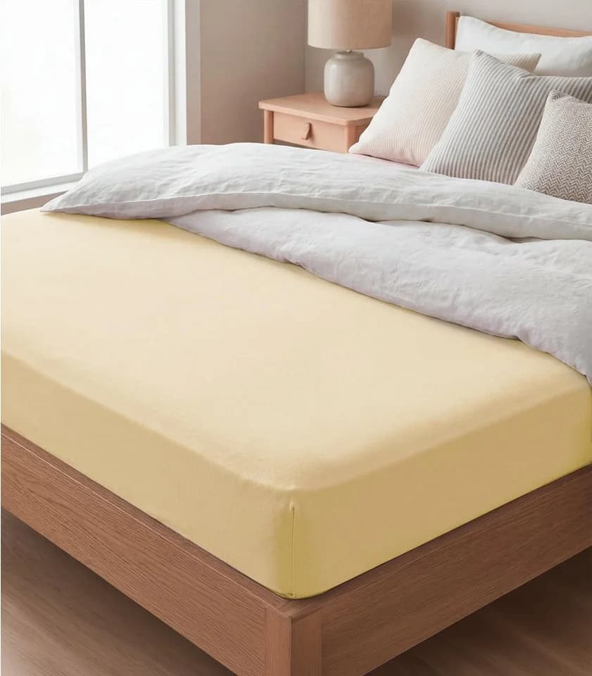 Janine Spannbettlaken VANILLE 100x200 cm Baumwolle Jersey Rundumgummizug