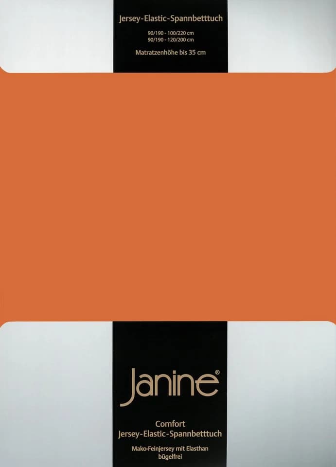 Janine Spannbettlaken ELASTIC 5002 Rost-Orange Jersey - Bild 4