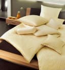 Janine Kissenbezug Modernclassic Gelb Mako-Satin Streifen Bild 1