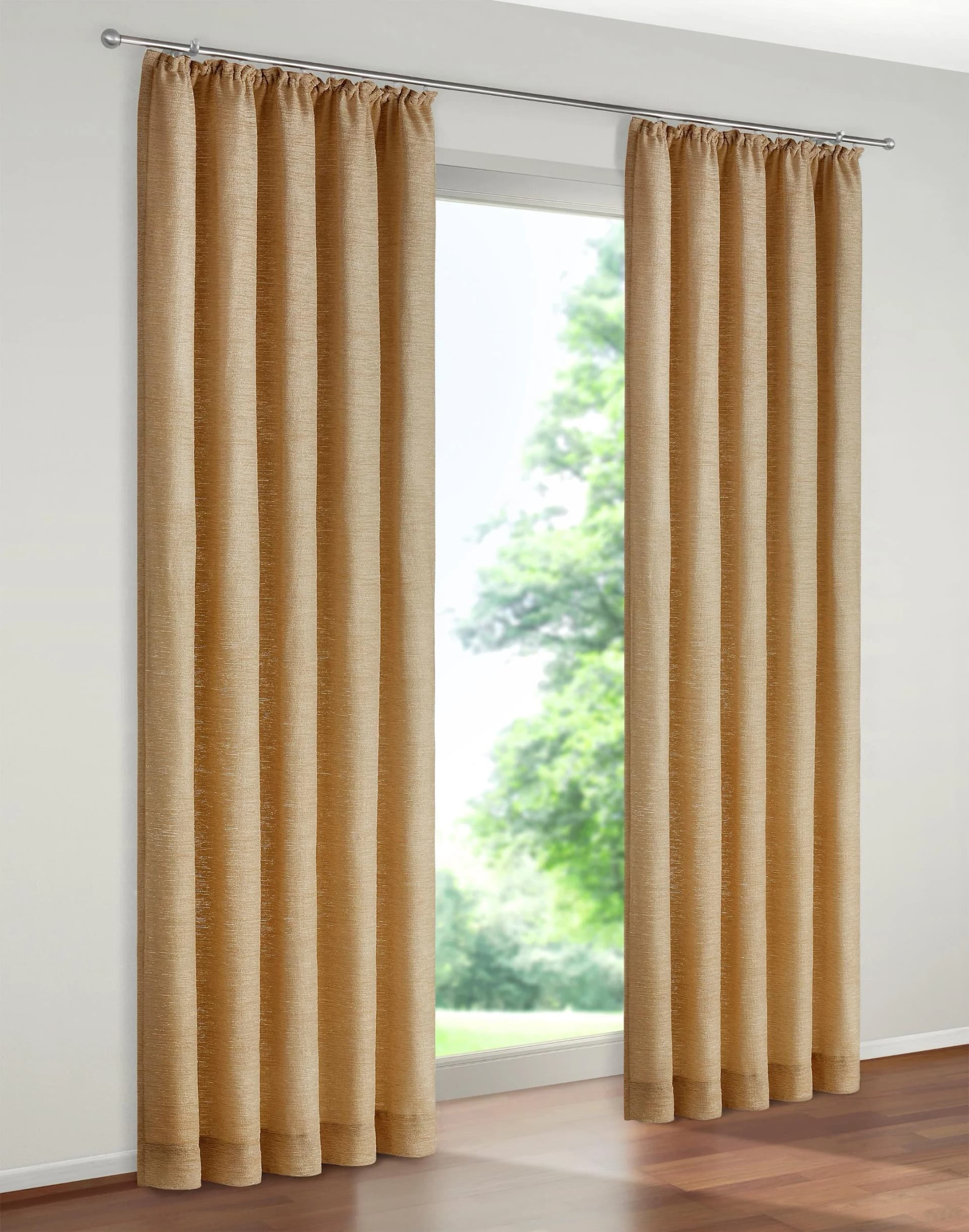 WIRTH Thermovorhang Trondheim B Blickdicht Ocker 132x245cm Polyacryl
