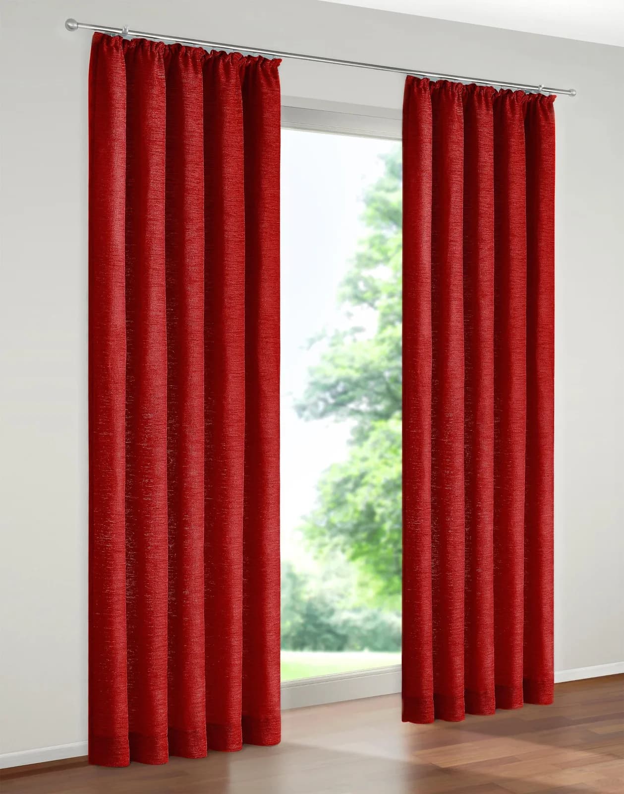 WIRTH Thermovorhang Trondheim B Blickdicht Rot 172x200cm Polyacryl