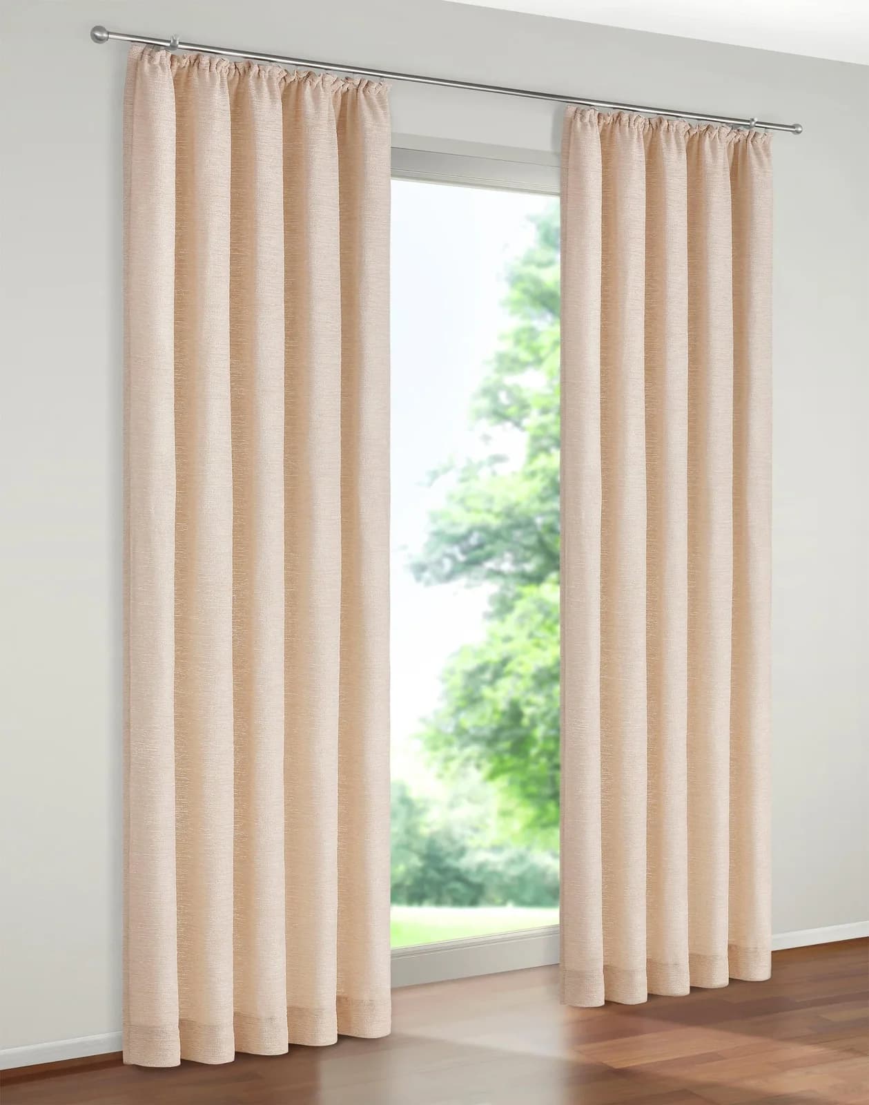 WIRTH Vorhang Trondheim Thermo-Chenille Beige Blickdicht