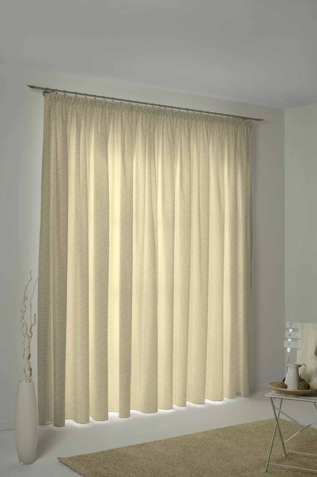 WIRTH Vorhang Trondheim 234 g/m² Beige Chenille