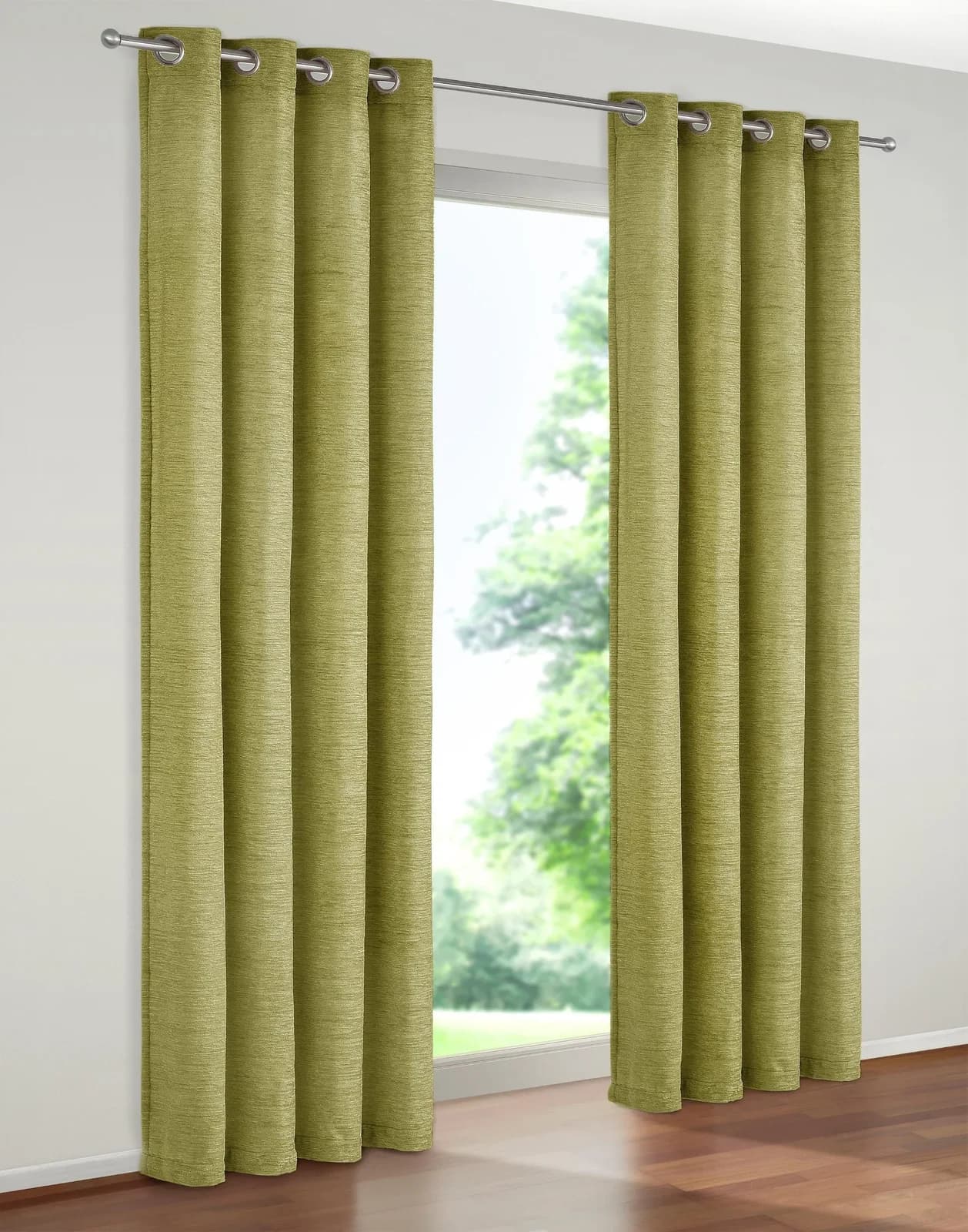 WIRTH Vorhang Trondheim 234 g/m² Chenille Polyacryl Blickdicht Hellgrün