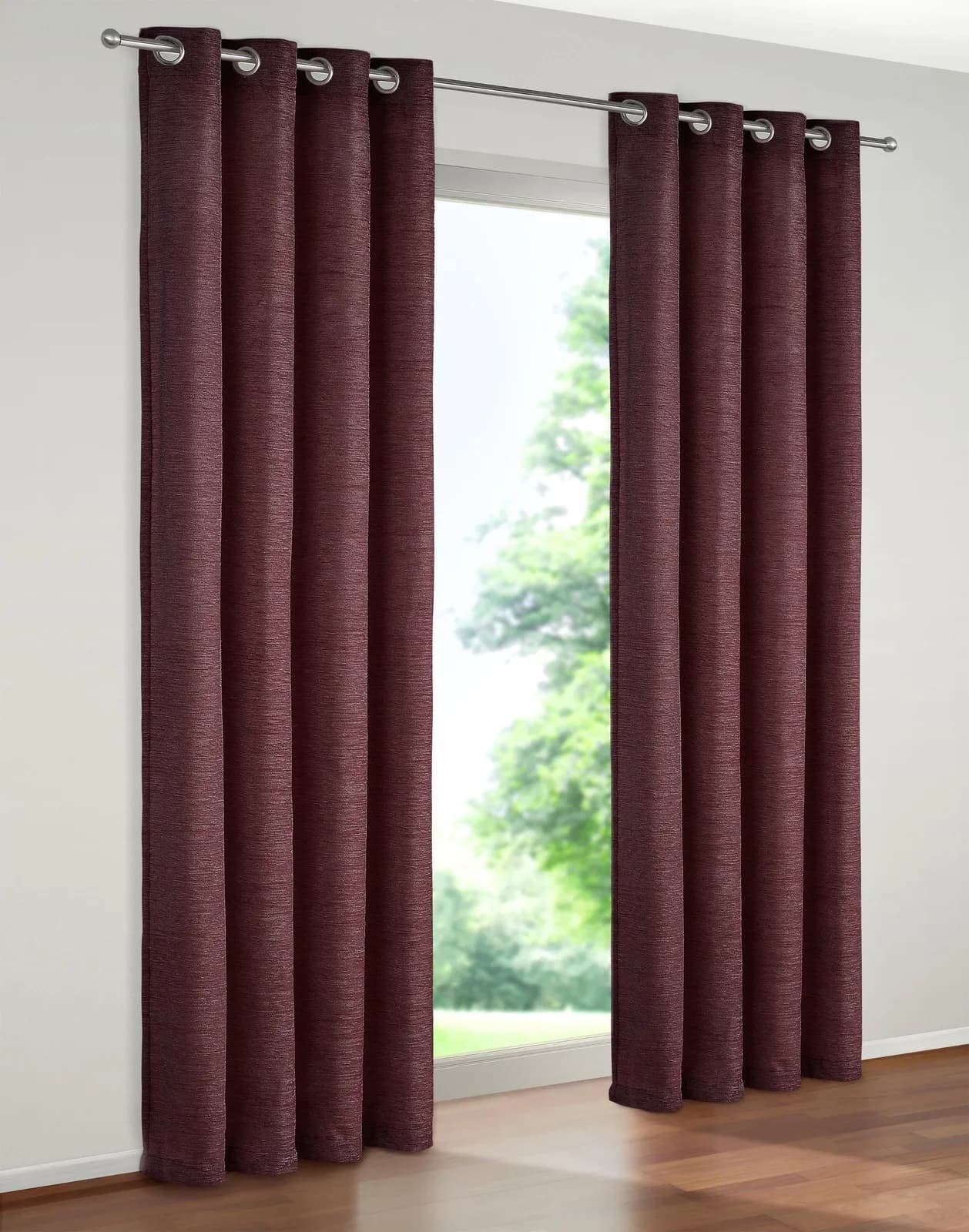 WIRTH Vorhang Trondheim 234 g/m² Chenille Polyacryl Violett