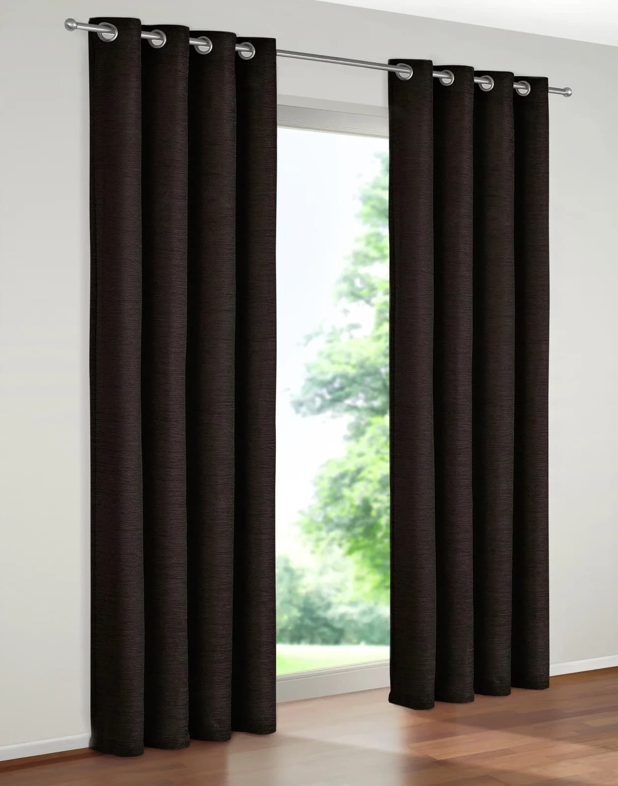 WIRTH Vorhang Trondheim 234 g/m² Schwarz Chenille Polyacryl