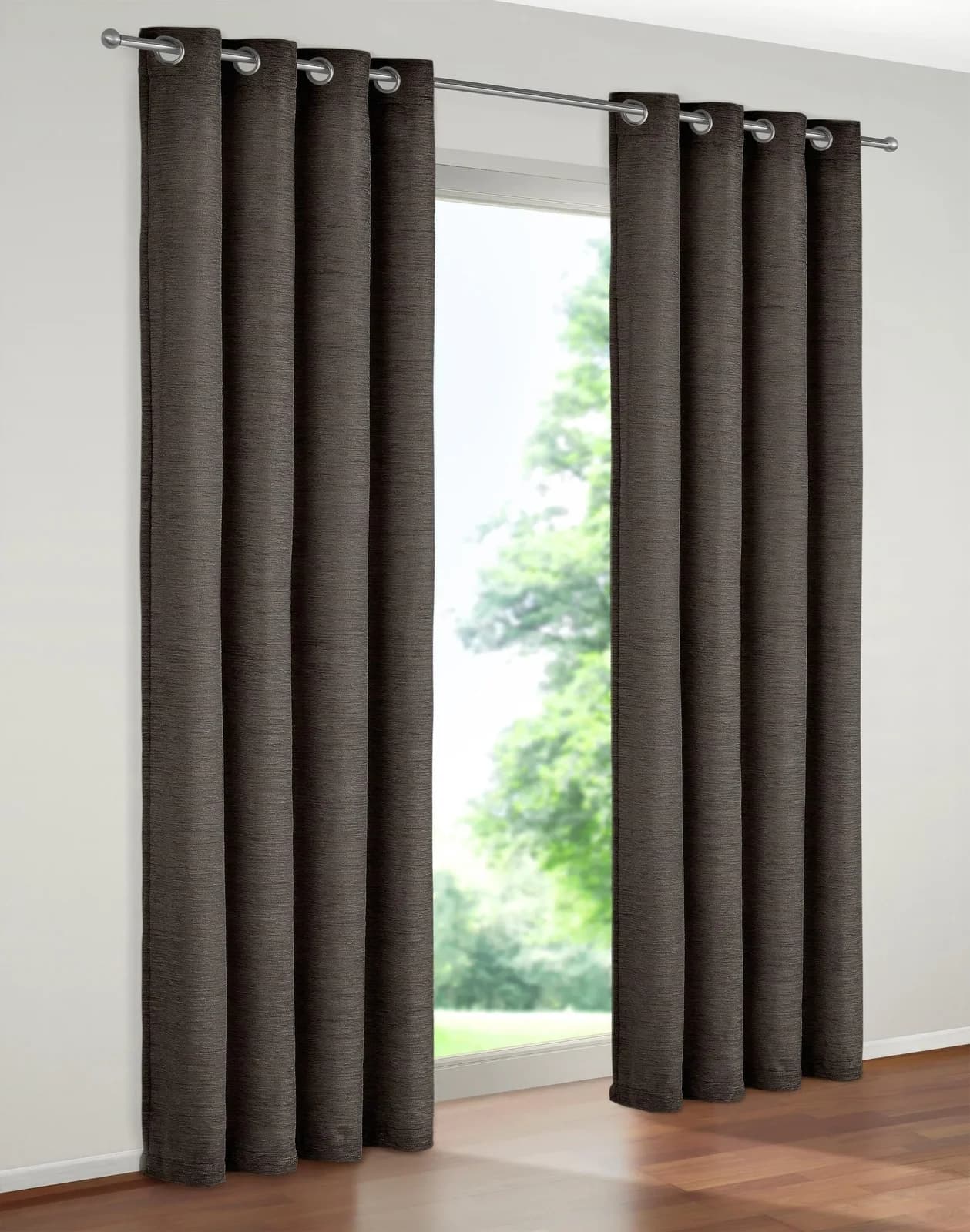 WIRTH Vorhang Trondheim 234 g/m² Grau Chenille Polyacryl