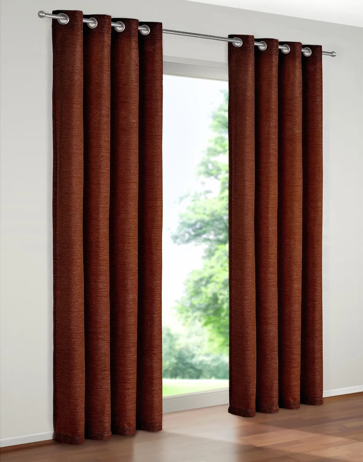 WIRTH Vorhang Trondheim 234 g/m² Braun Chenille Polyacryl