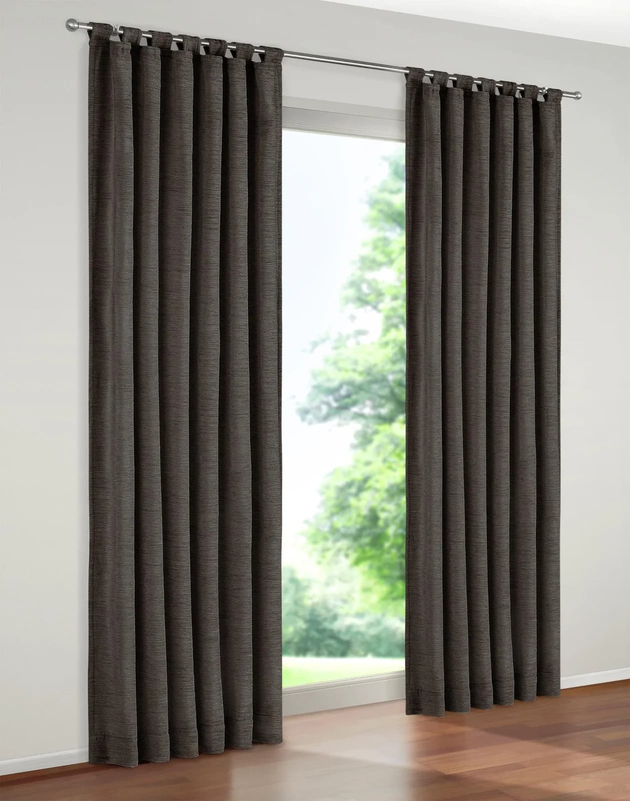 WIRTH Vorhang Trondheim 234 g/m² Grau Chenille Polyacryl