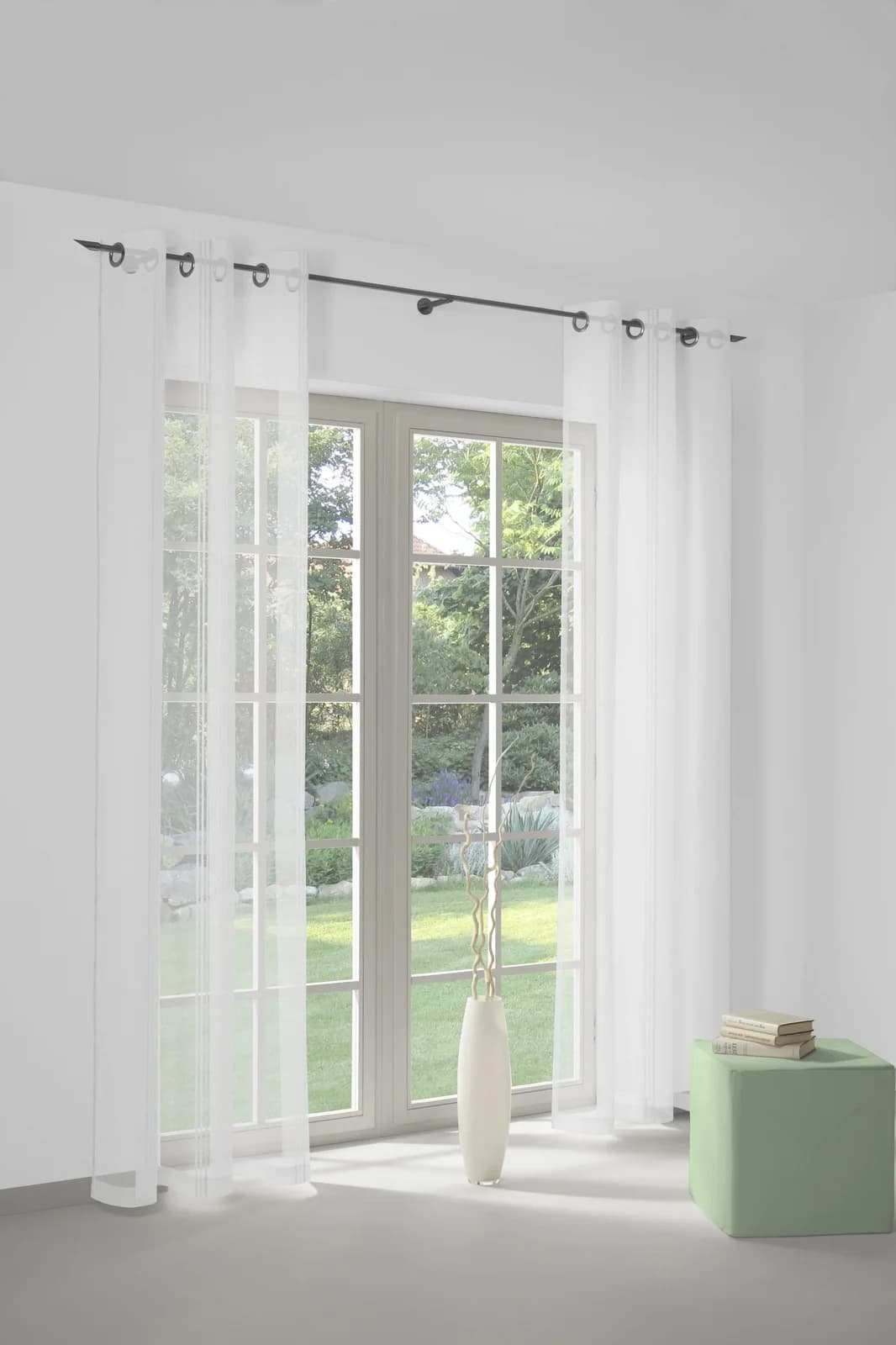 WIRTH Vorhang Chloé Weiß Polyester 600x145cm