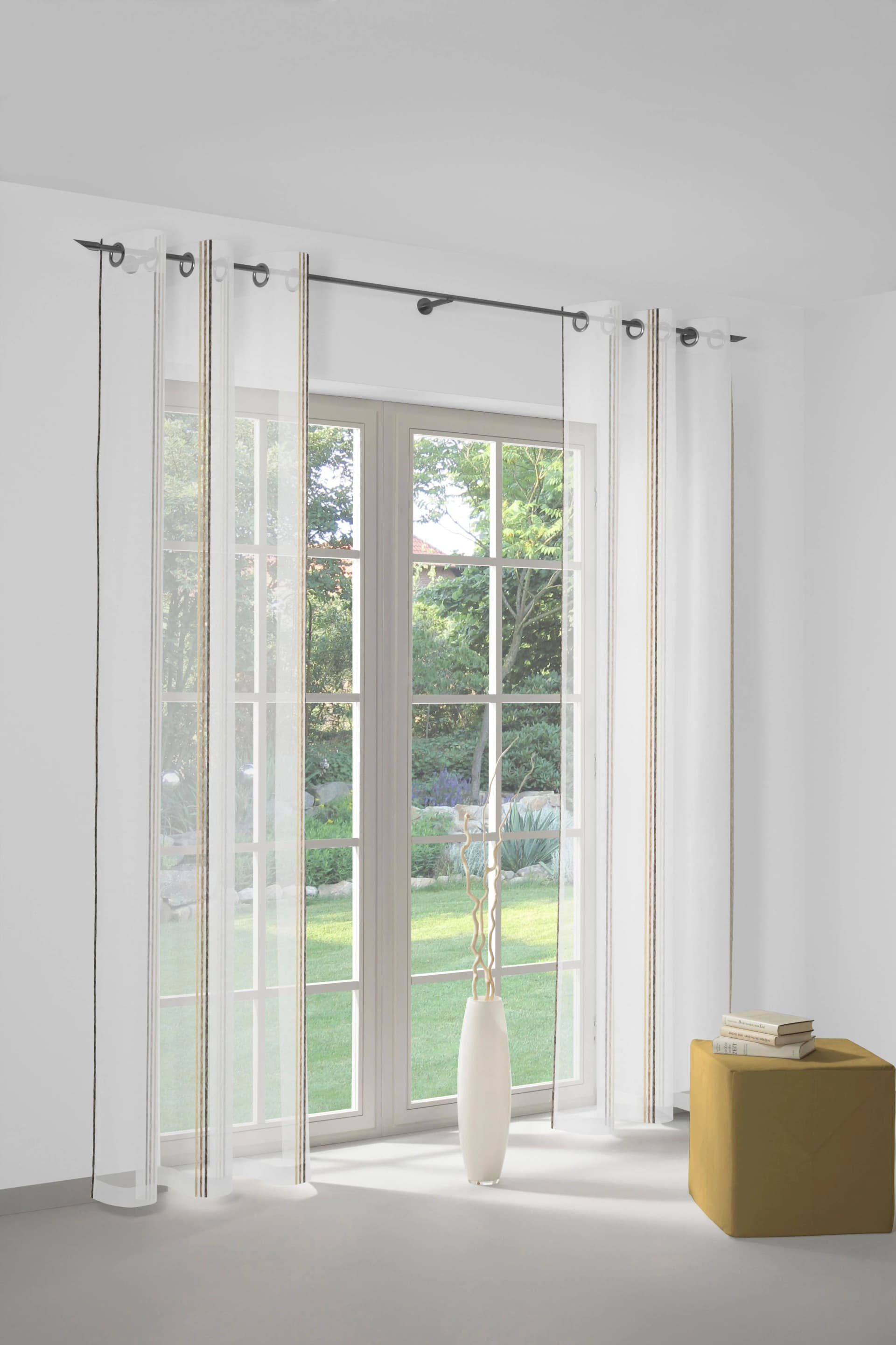 WIRTH Vorhang Chloé Braun Polyester Gardine