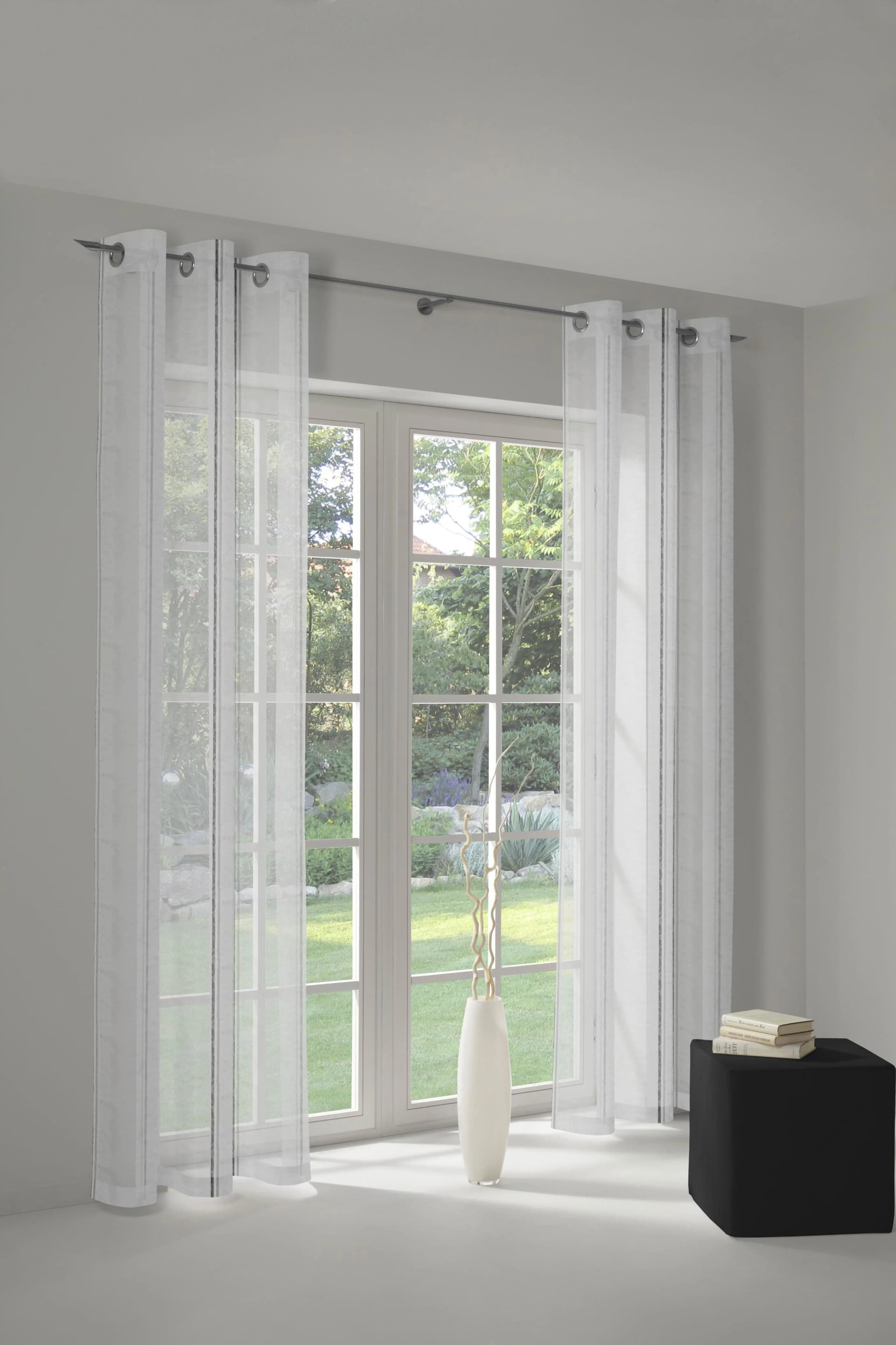 WIRTH Vorhang Chloé Grau Polyester 450x175cm