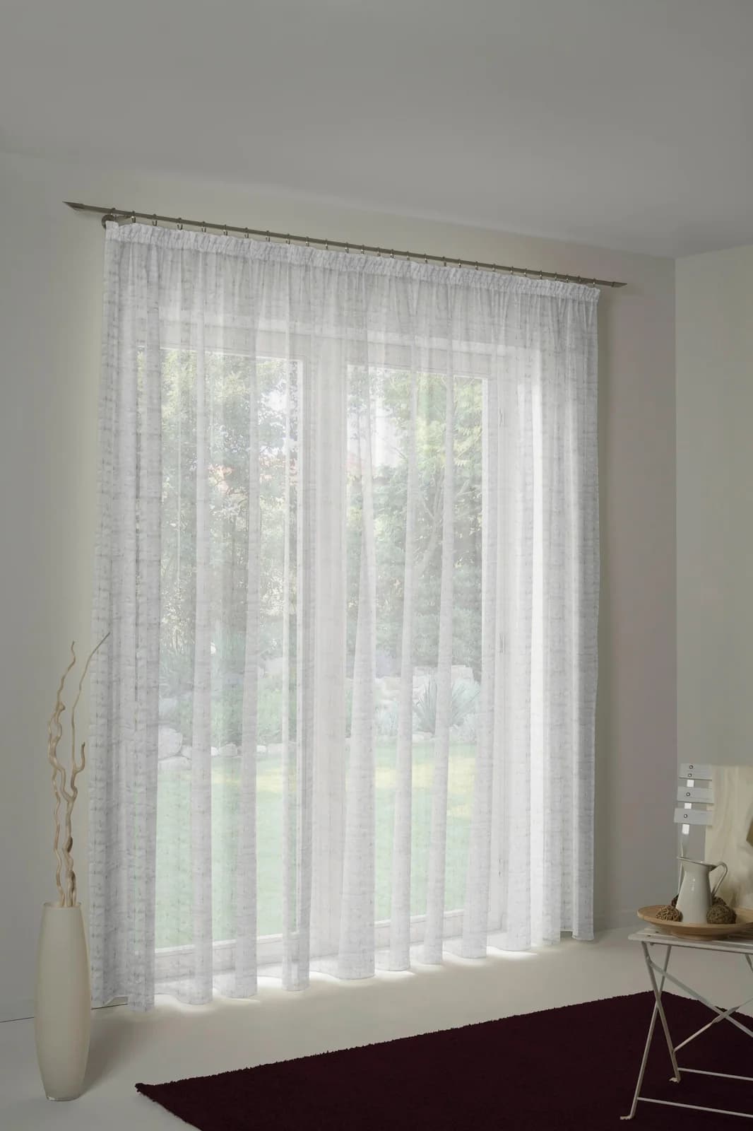 WIRTH Vorhang Patricia Weiß 300x245cm Voile Polyester