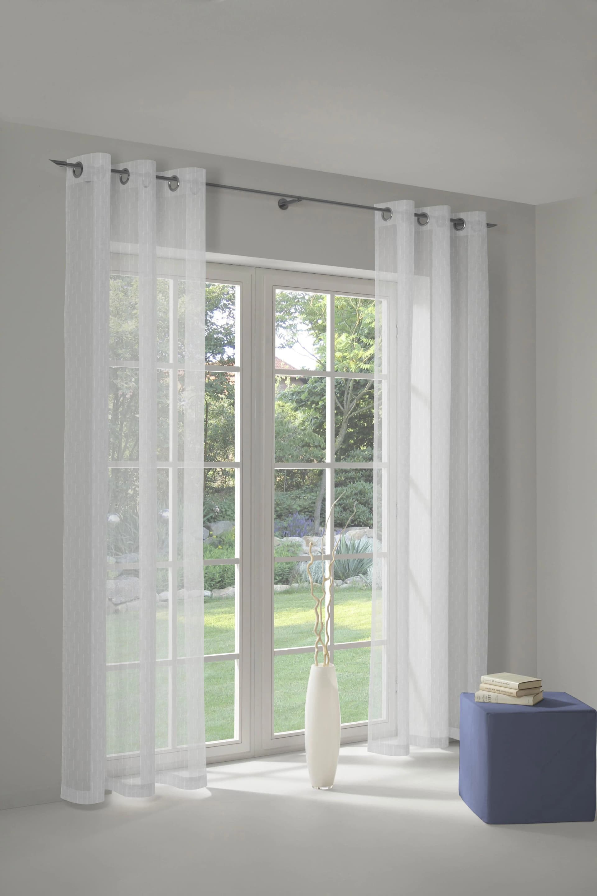WIRTH Hanna Gardine 600 cm Weiß Polyester Voile