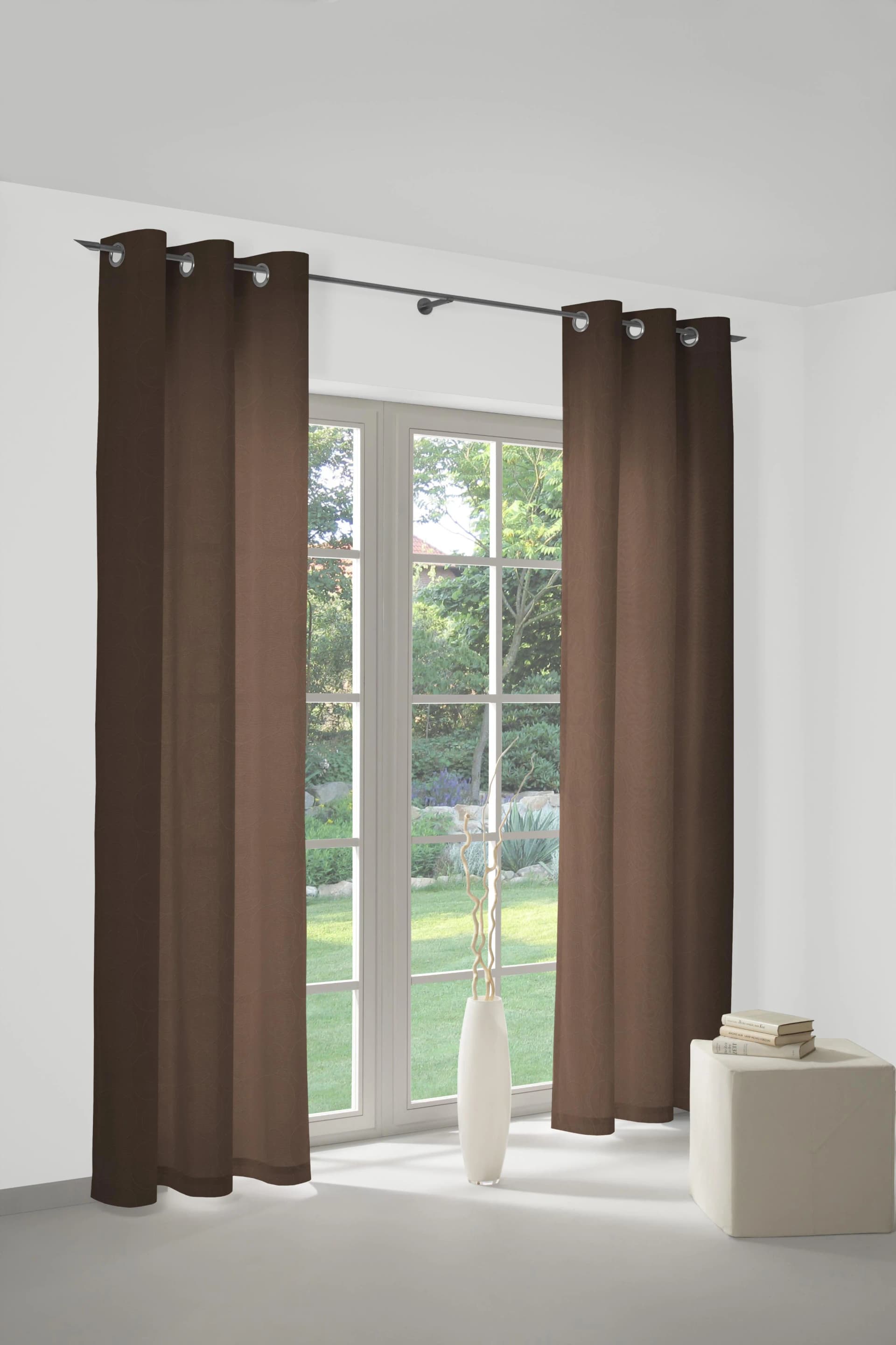 Vorhang WIRTH NEUFAHRN Jacquard Polyacryl Polyester Braun