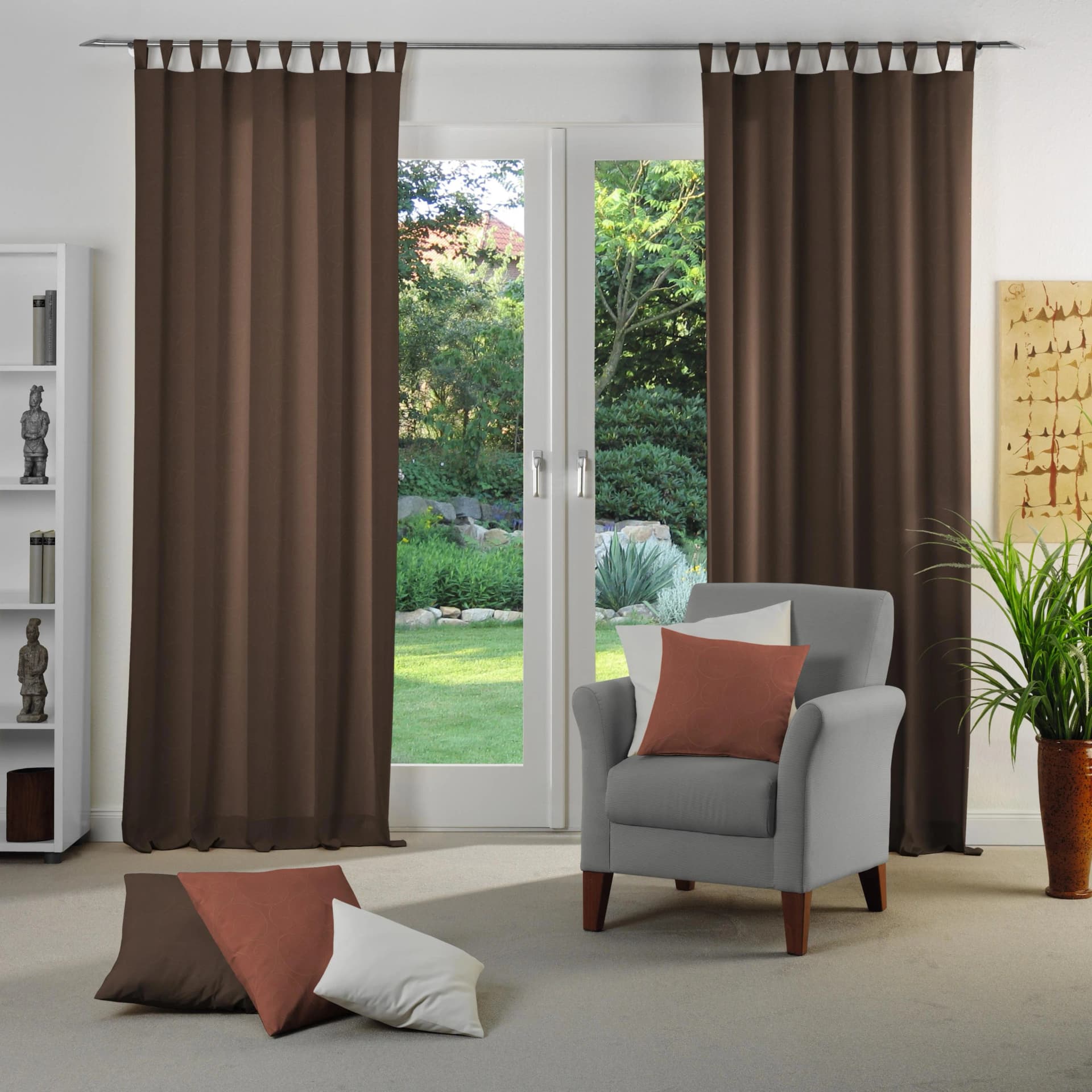 WIRTH Vorhang NEUFAHRN Braun Jacquard Polyacryl Polyester