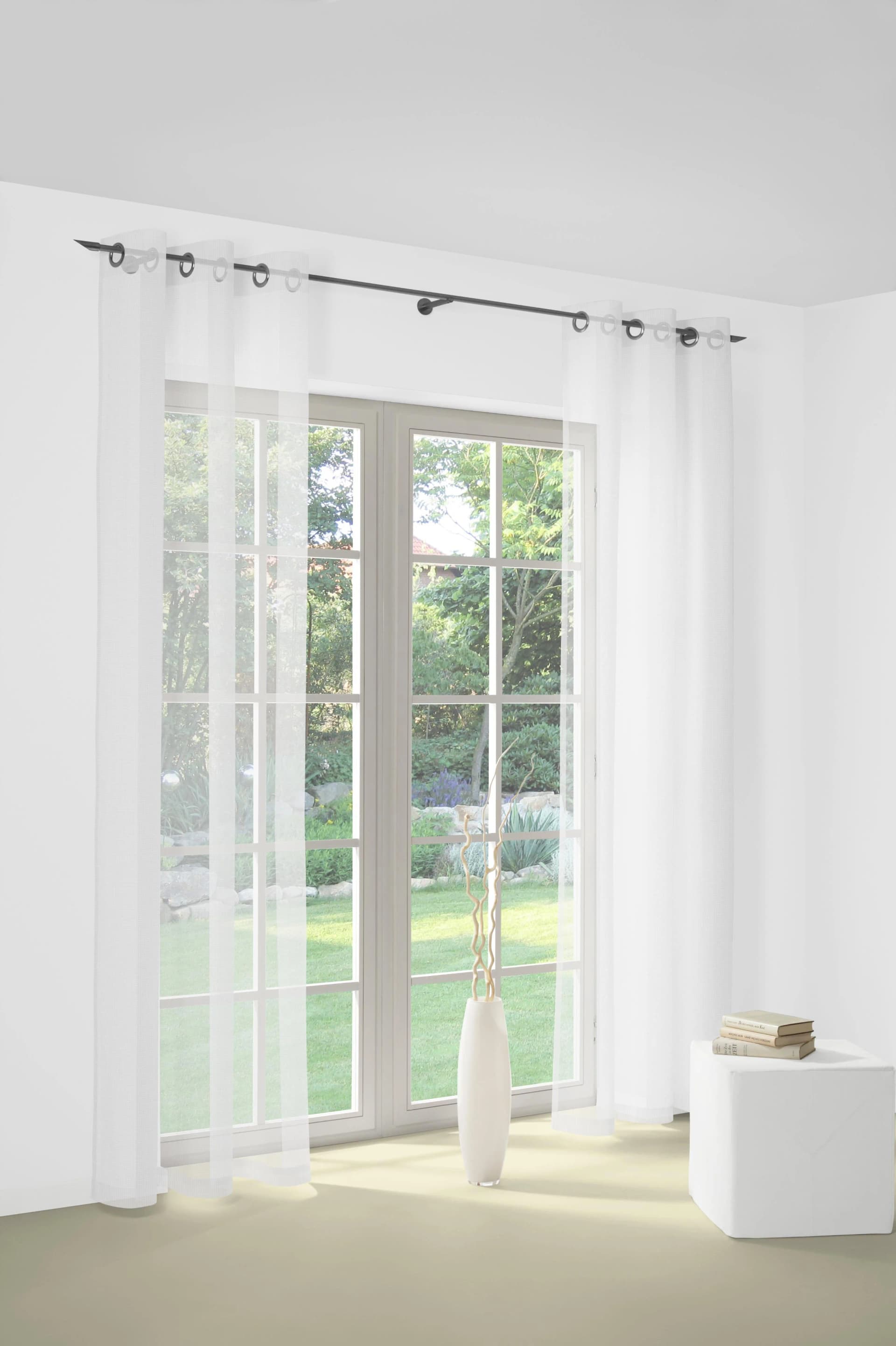 WIRTH Vorhang Bettina 300x245 cm Weiß Polyester