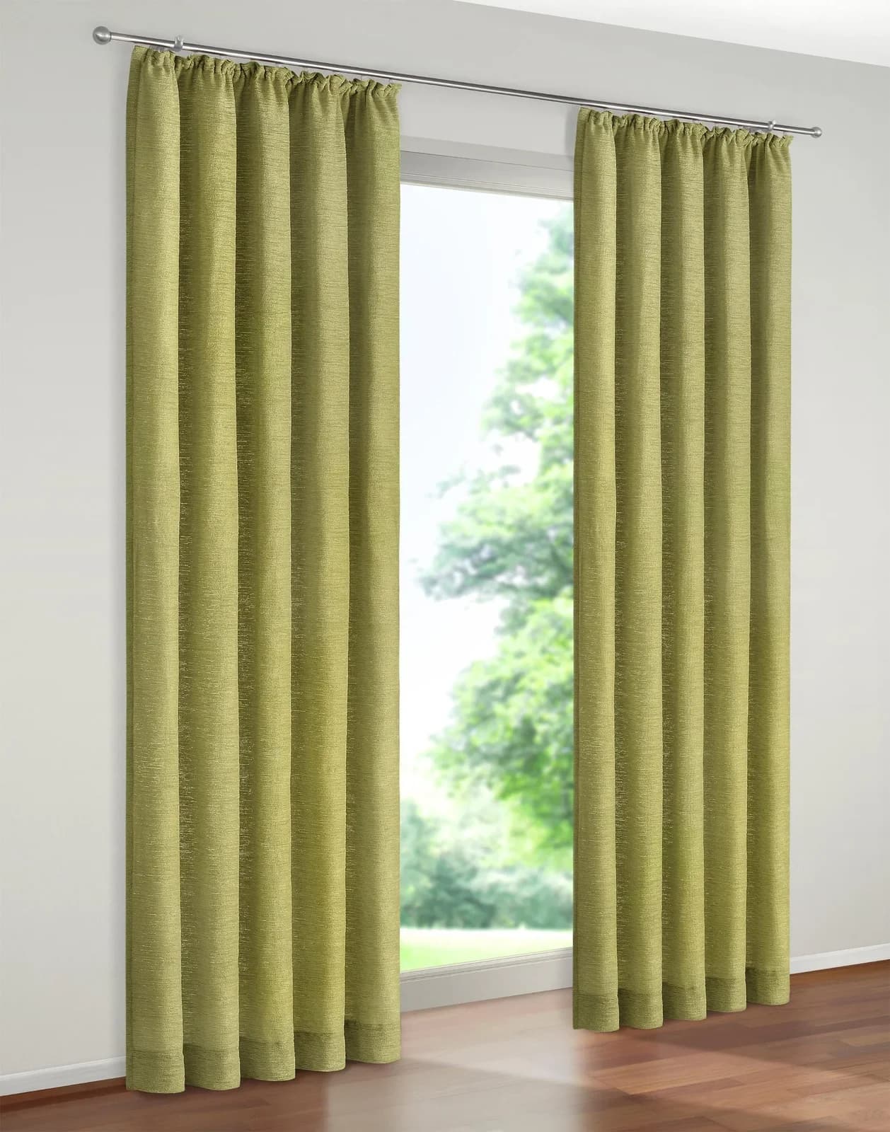 Vorhang WIRTH Warnow Hellgrün Chenille Polyacryl Energiesparend