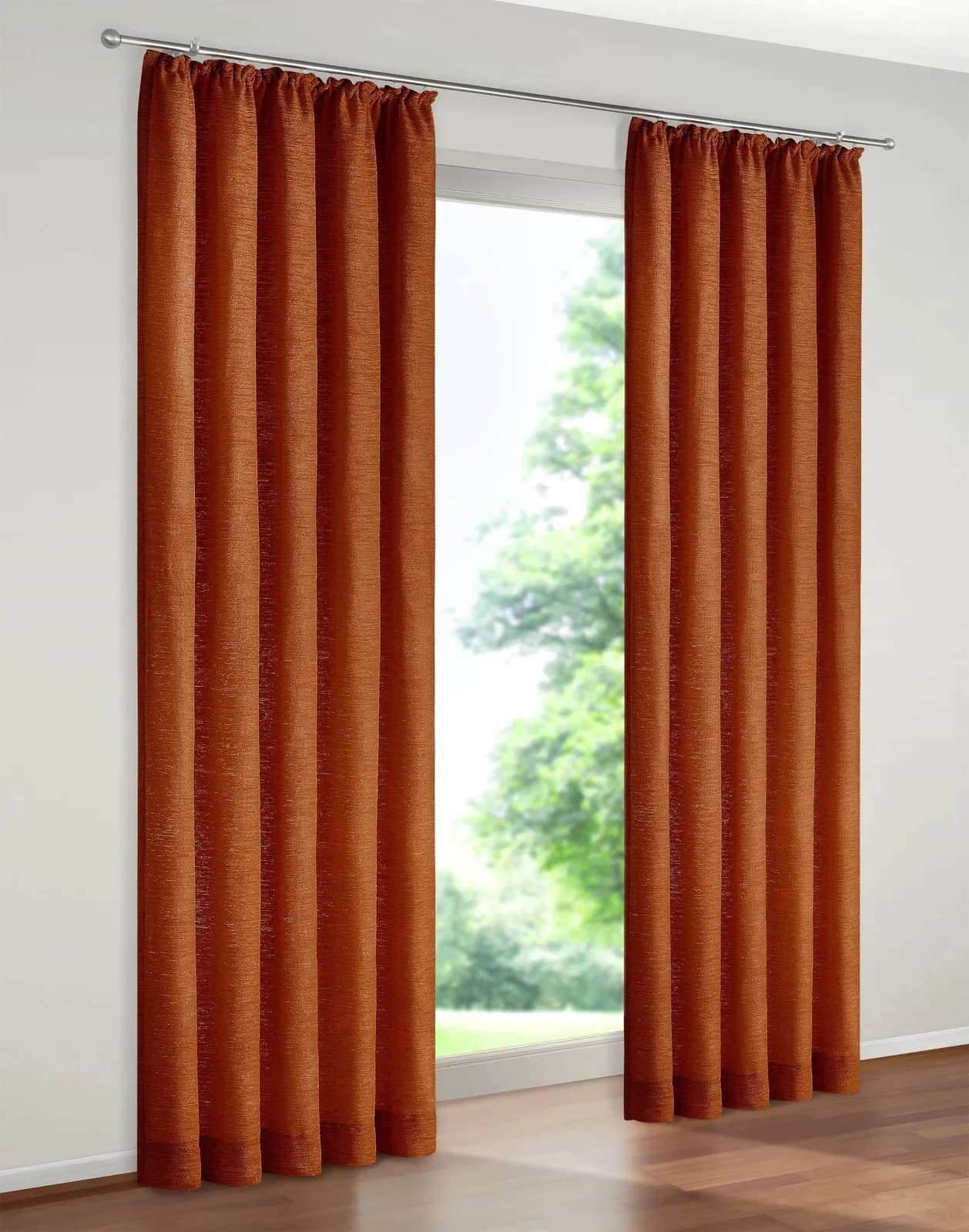 Vorhang WIRTH Warnow 19 rotbraun 172x255cm Chenille Polyacryl