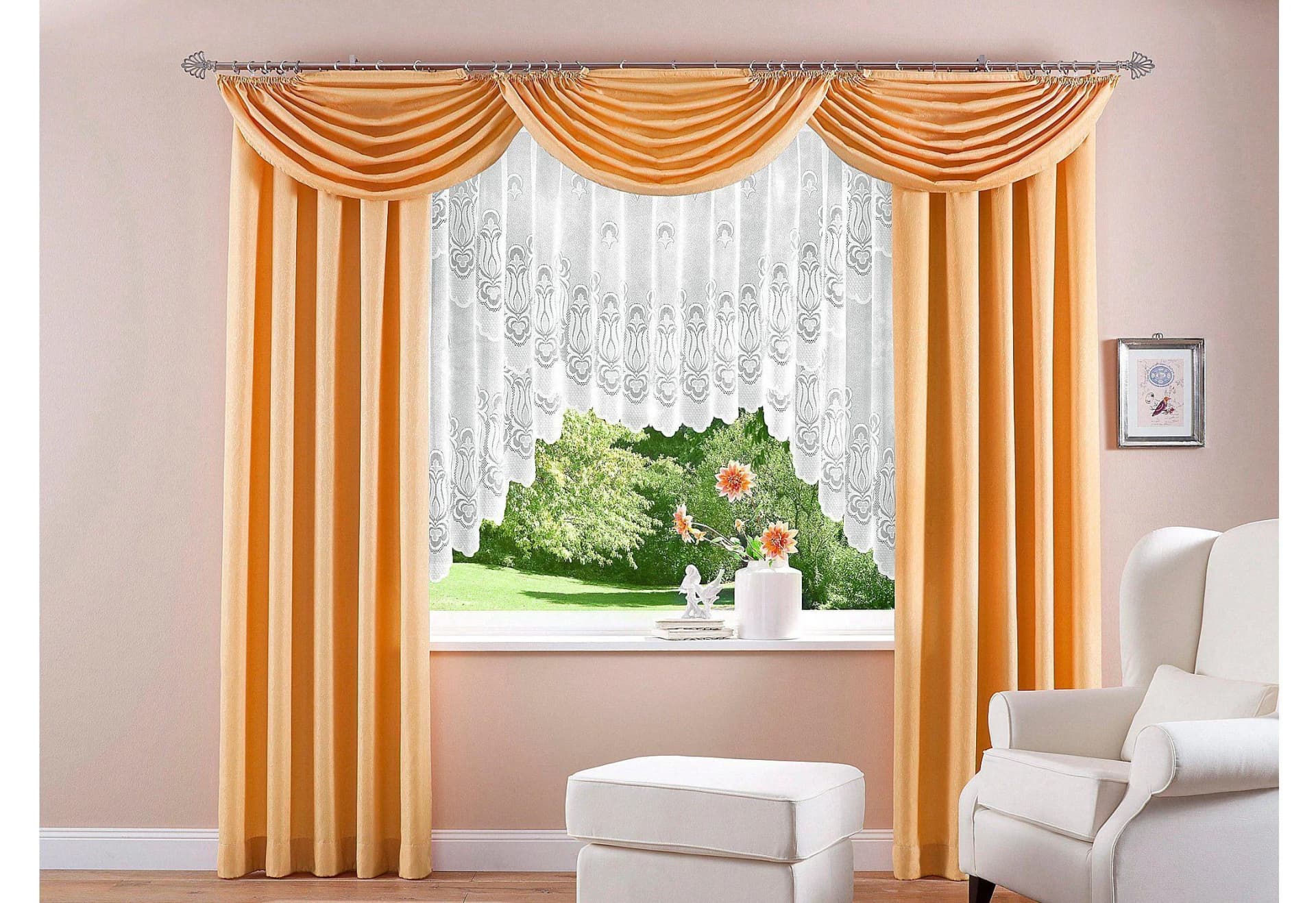 WIRTH Vorhang "Lahnstein" Apricot Polyester