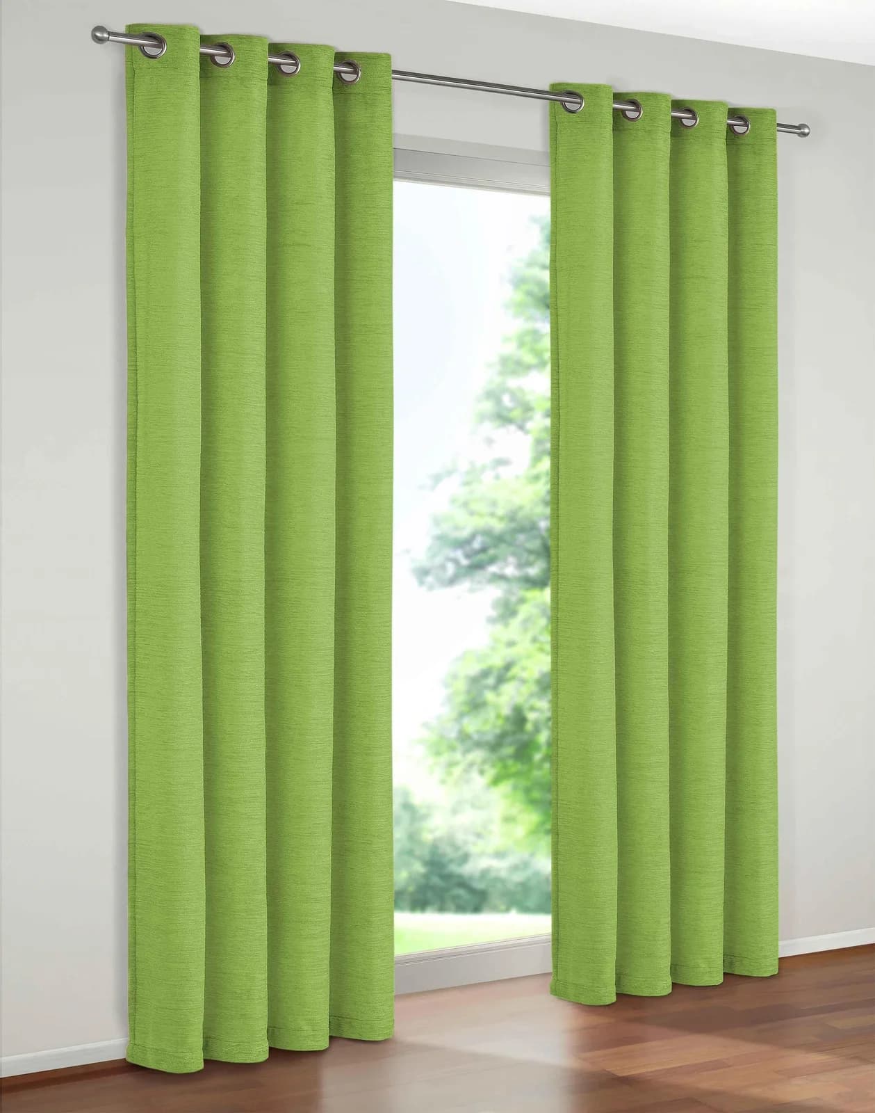 WIRTH Vorhang Trondheim 234 g/m² Grün Chenille Polyacryl