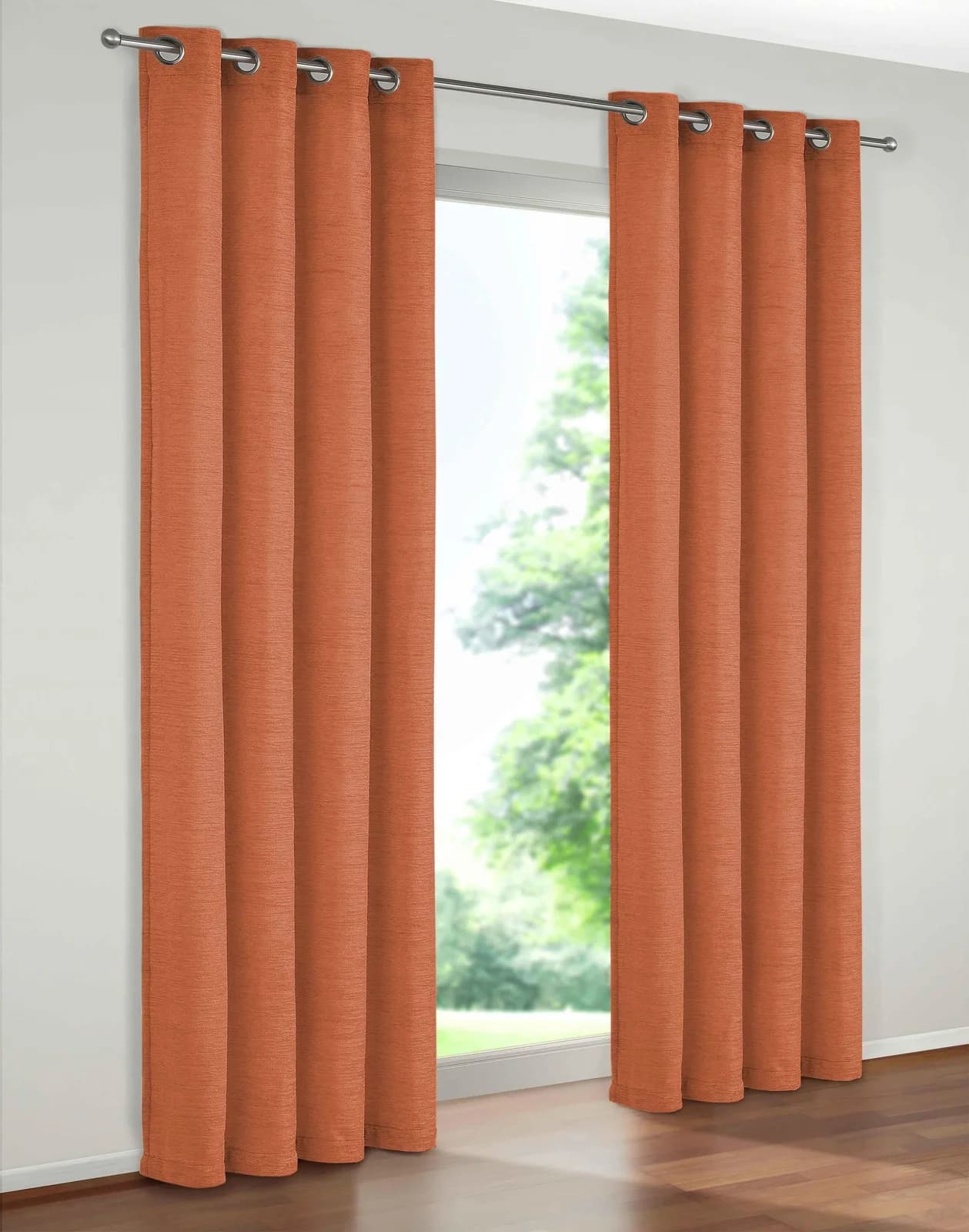 WIRTH Vorhang Trondheim 234 g/m² Rost Chenille Polyacryl