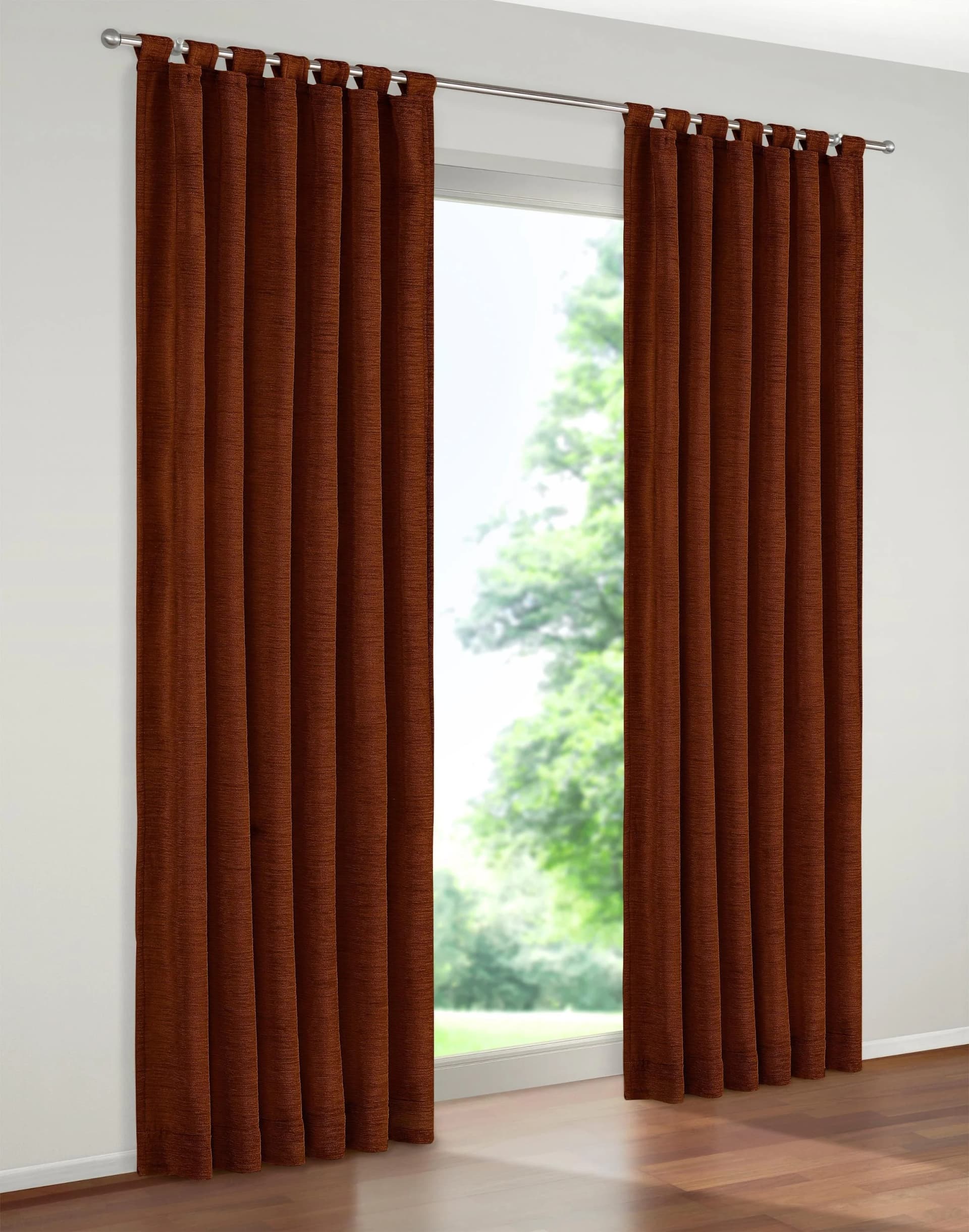 WIRTH Vorhang Trondheim Braun 132x145 cm Chenille