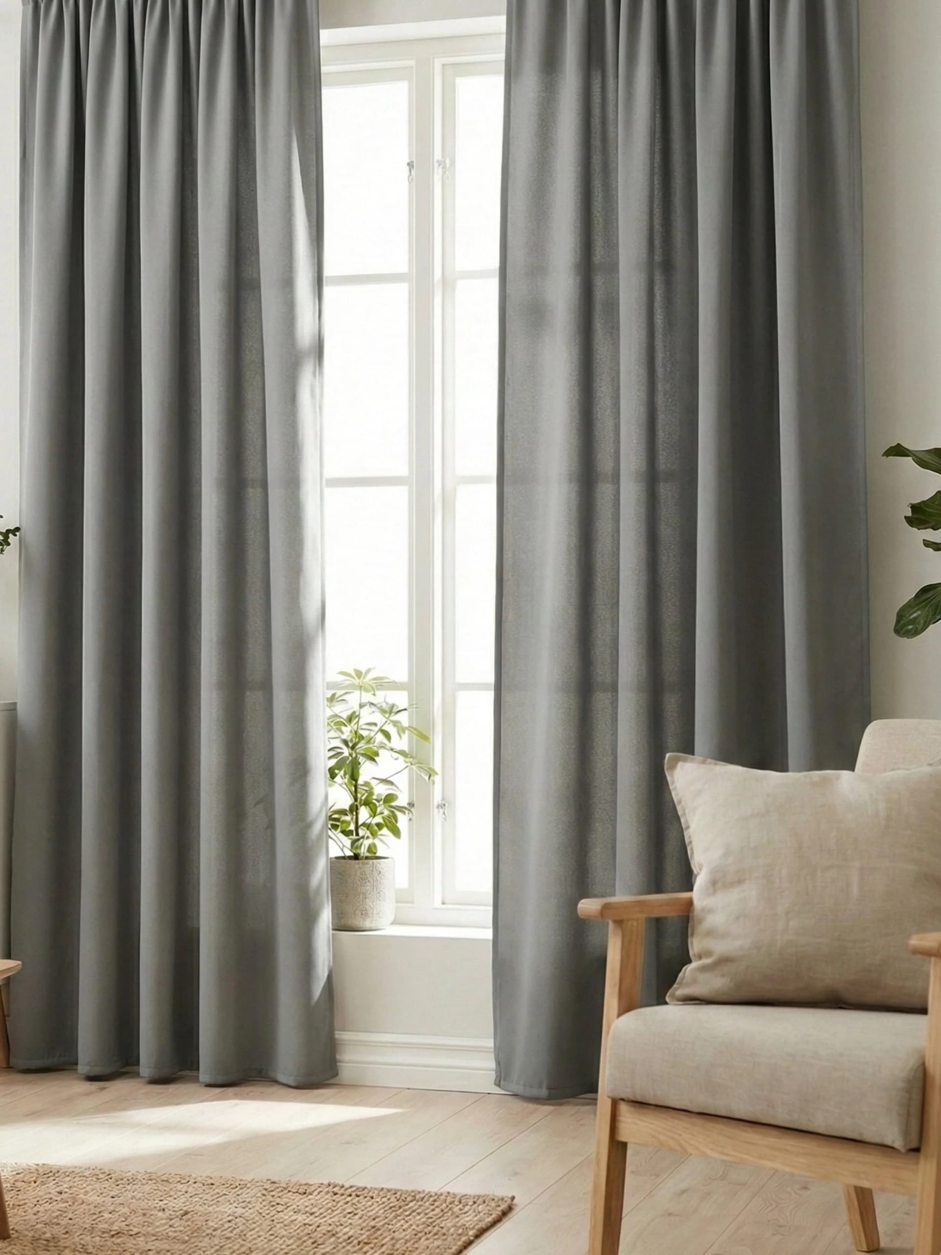 WIRTH Vorhang Dim Out Grau Verdunkelnd Polyester