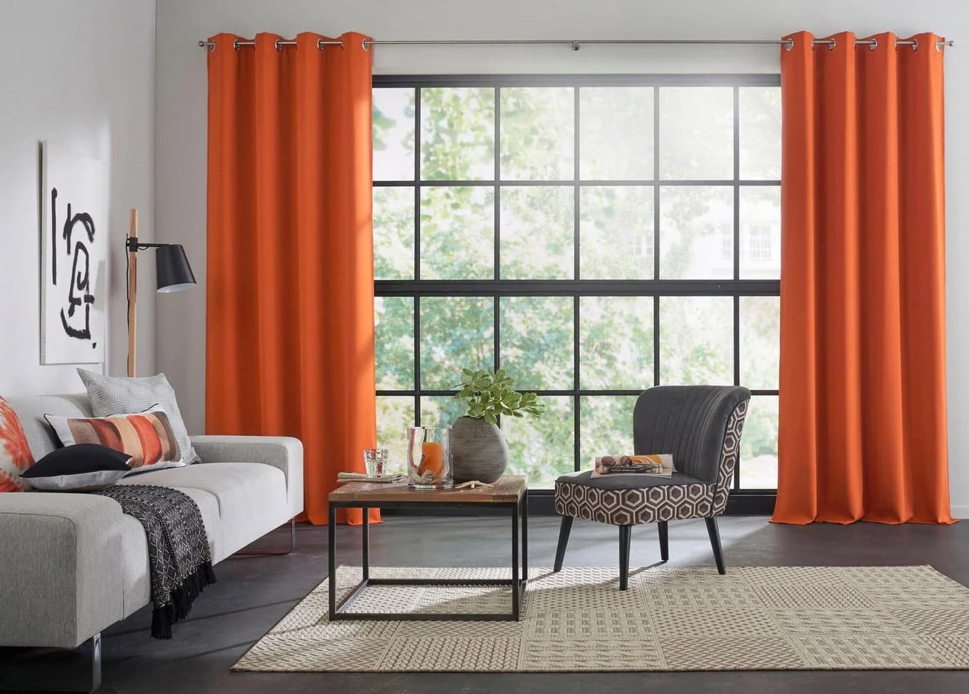 WIRTH Verdunkelvorhang Dim Out Orange Terra 145x150cm Polyester