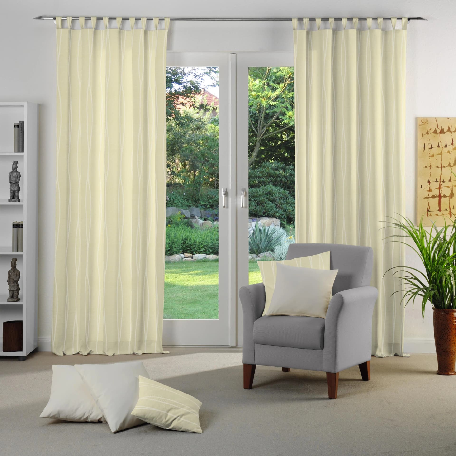 Vorhang WIRTH LANGWASSER Jacquard Beige 135x225cm