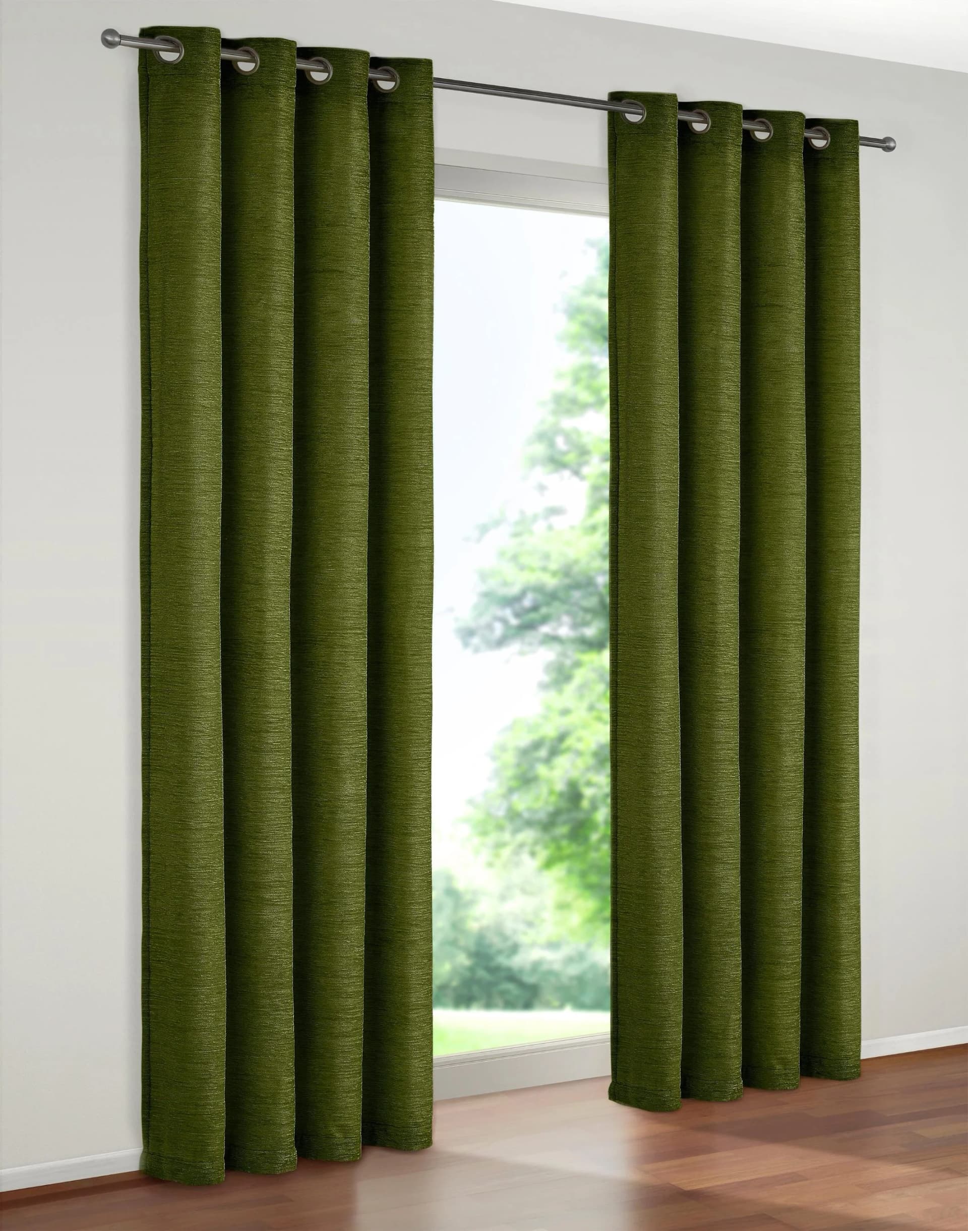 WIRTH Vorhang B-Holmsund Gr. 13 Moosgrün 270x200cm Chenille Polyacryl