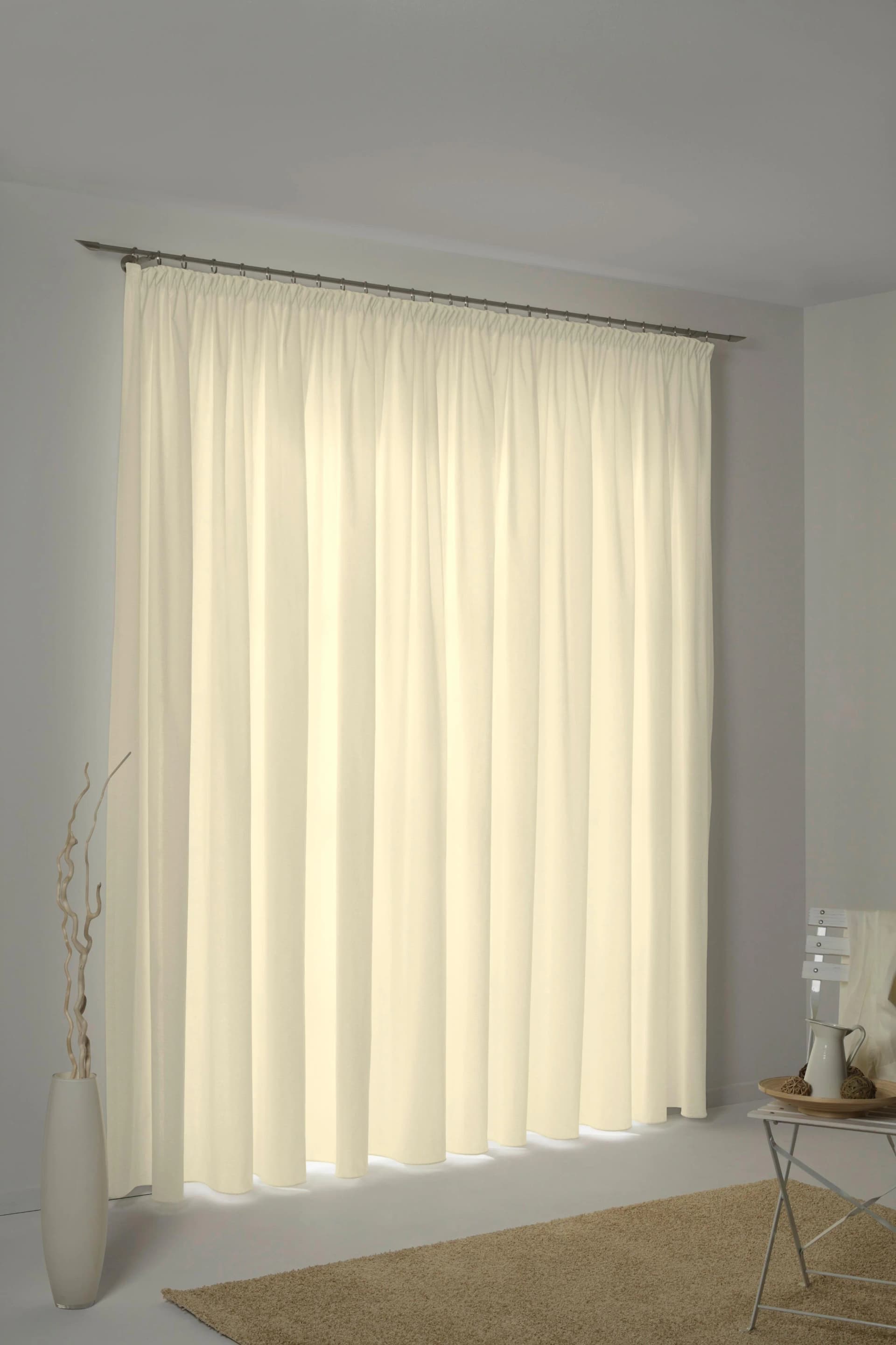 WIRTH WirthNatur Vorhang 1-lagig Beige Baumwolle 127x225 cm