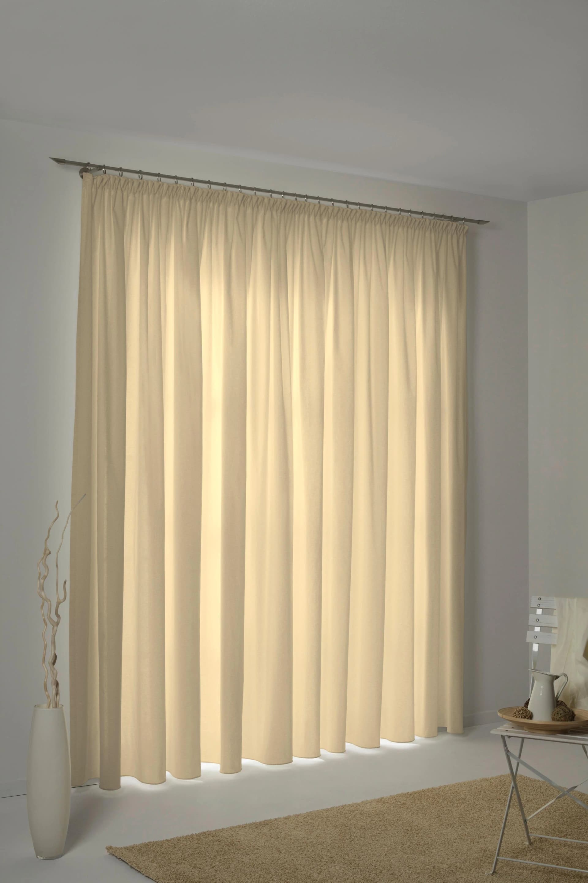WIRTH Vorhang WirthNatur 2-lagig Grau Baumwolle 127x175cm
