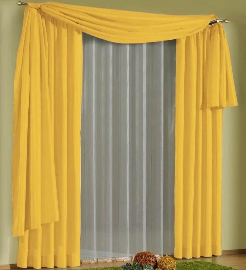 Freihanddeko WIRTH "Daria" Gr. 3 Gelb Polyester Gardinen