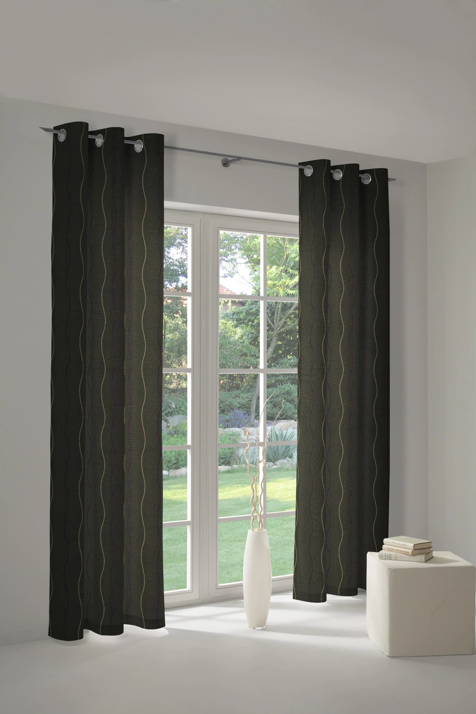 WIRTH Vorhang Sepino Braun Jacquard 75% Polyester 25% Baumwolle