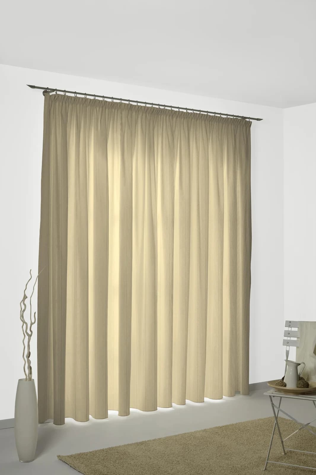 Vorhang WIRTH Felsted Jacquard Polyester Beige