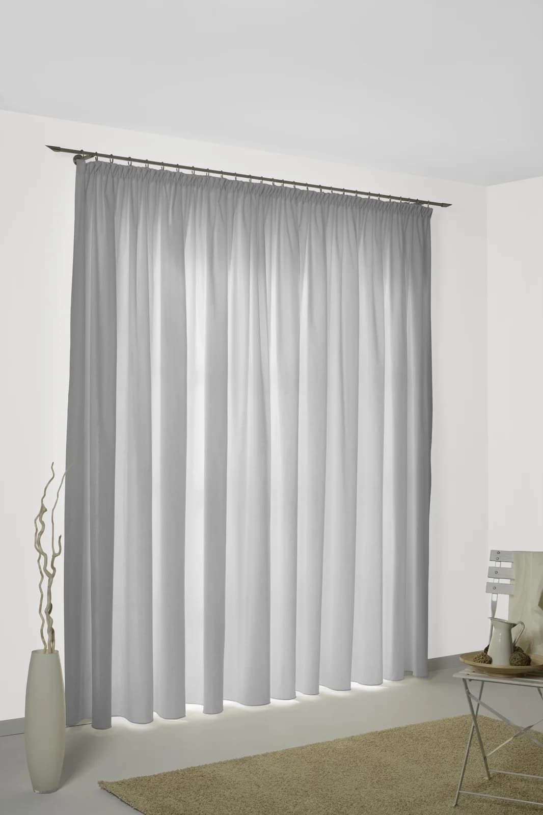 WIRTH Vorhang SUNBONE grau 132x245cm Polyester