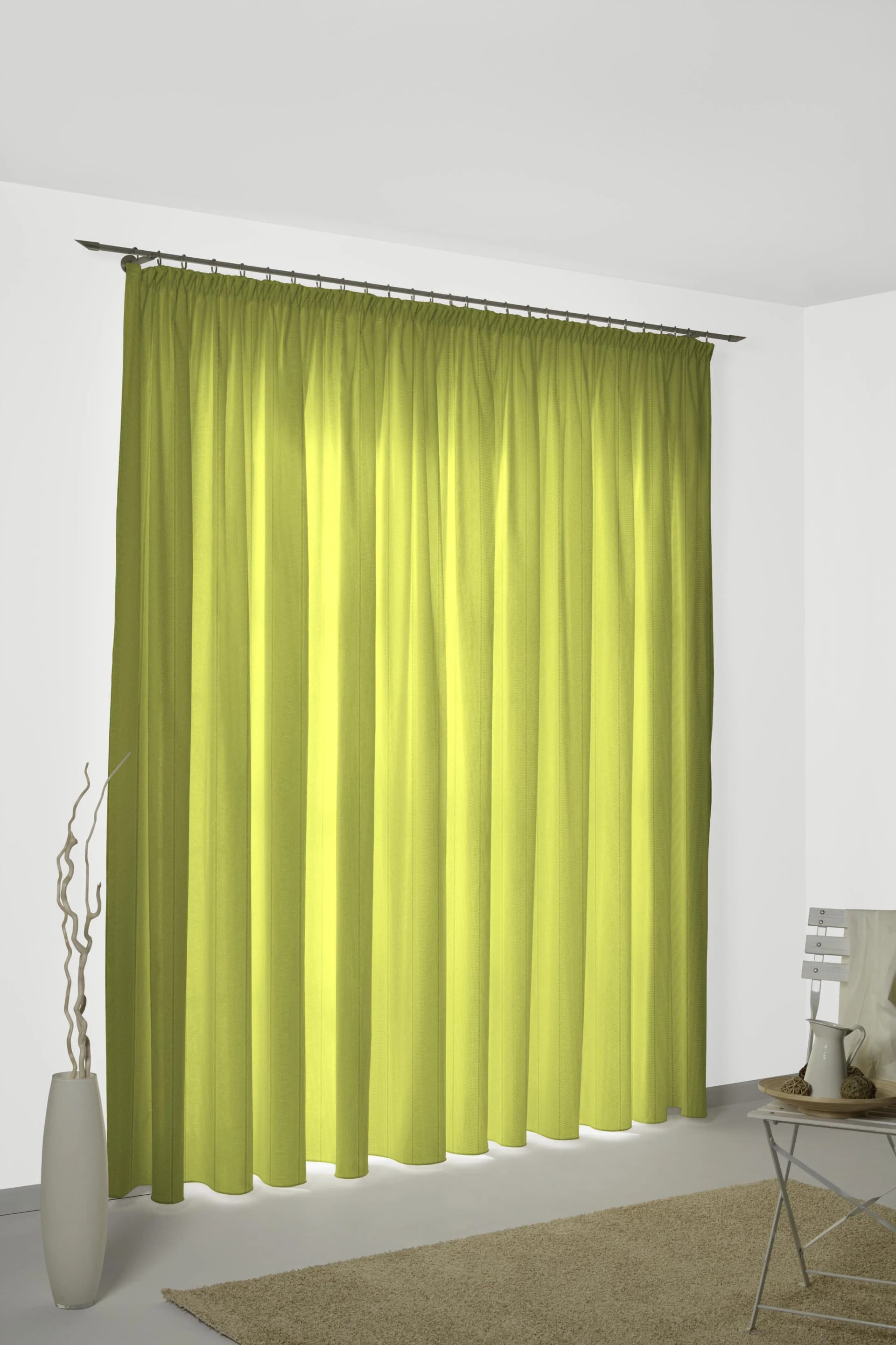 WIRTH Vorhang Felsted Grün Jacquard Polyester