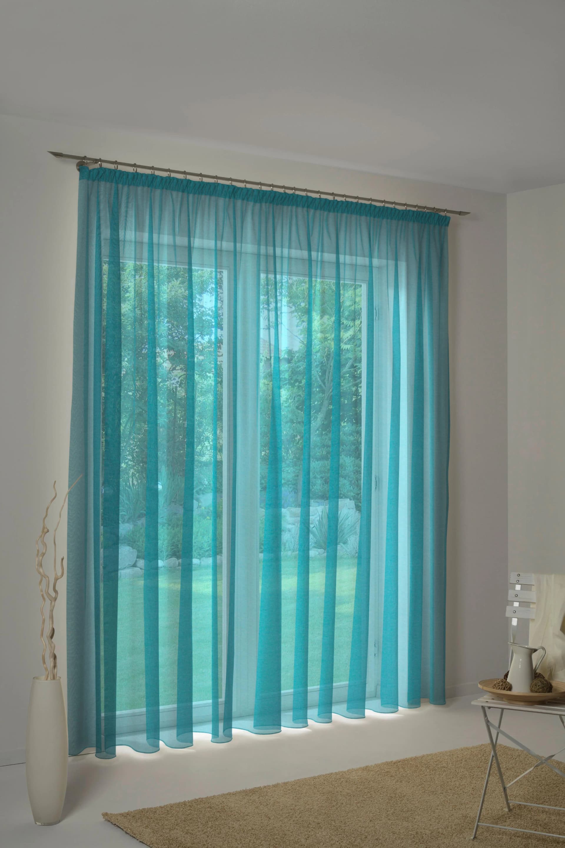 WIRTH Vorhang Lorca Türkis 66% Polyester 34% Baumwolle