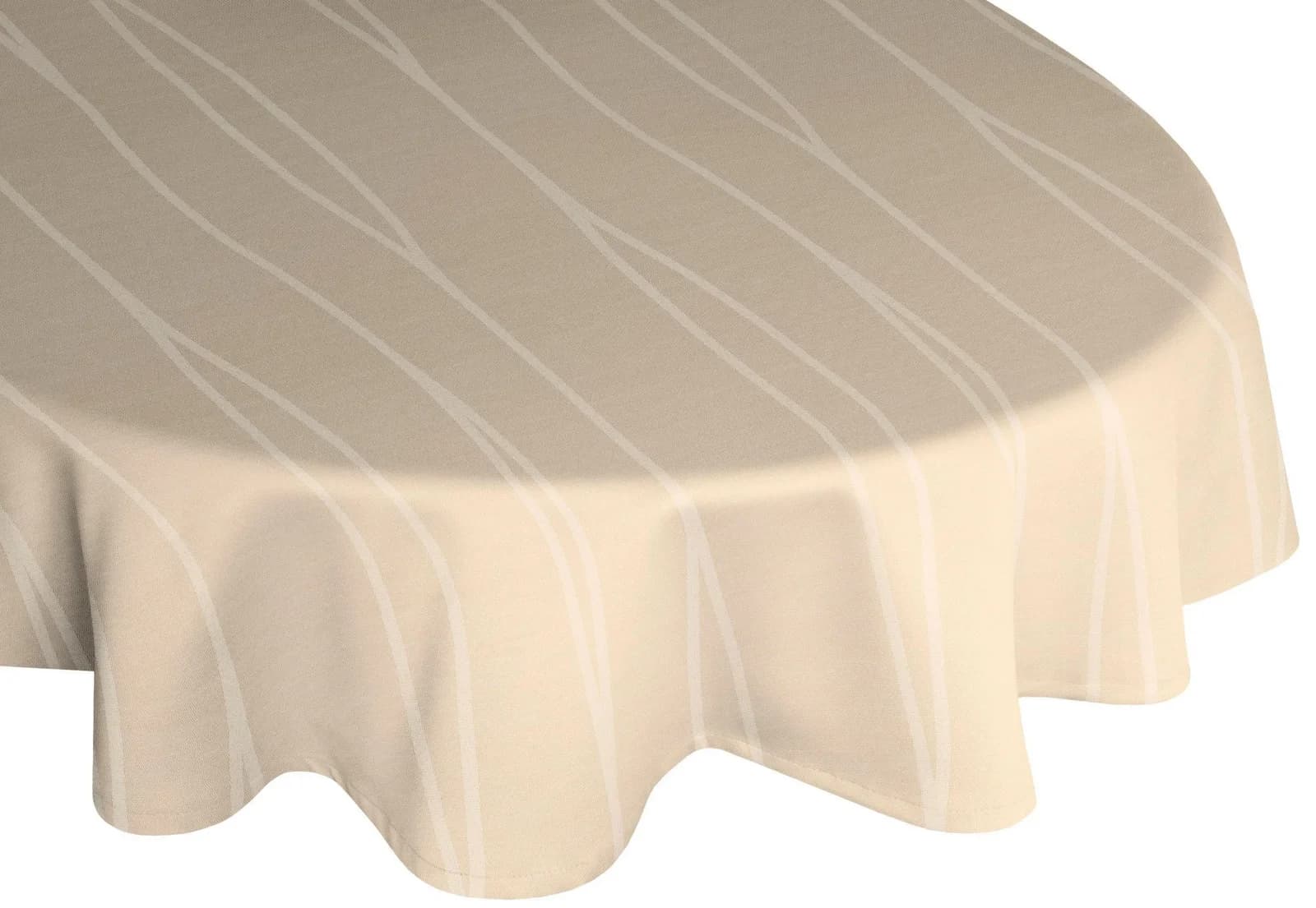 WIRTH Tischdecke LANGWASSER Oval Grau Taupe Kunstfaser