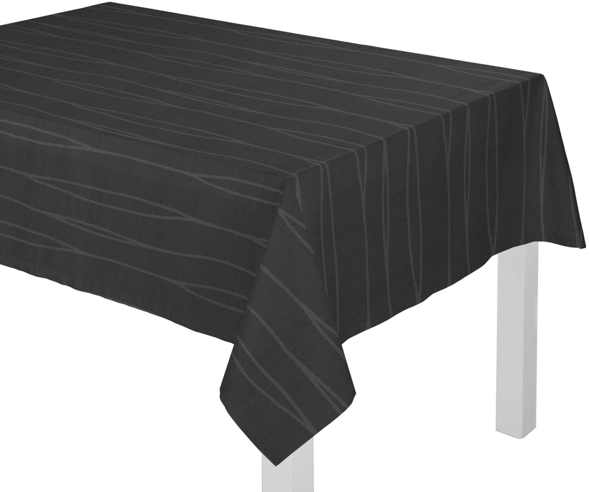WIRTH Tischdecke LANGWASSER Schwarz 85x85cm Kunstfaser