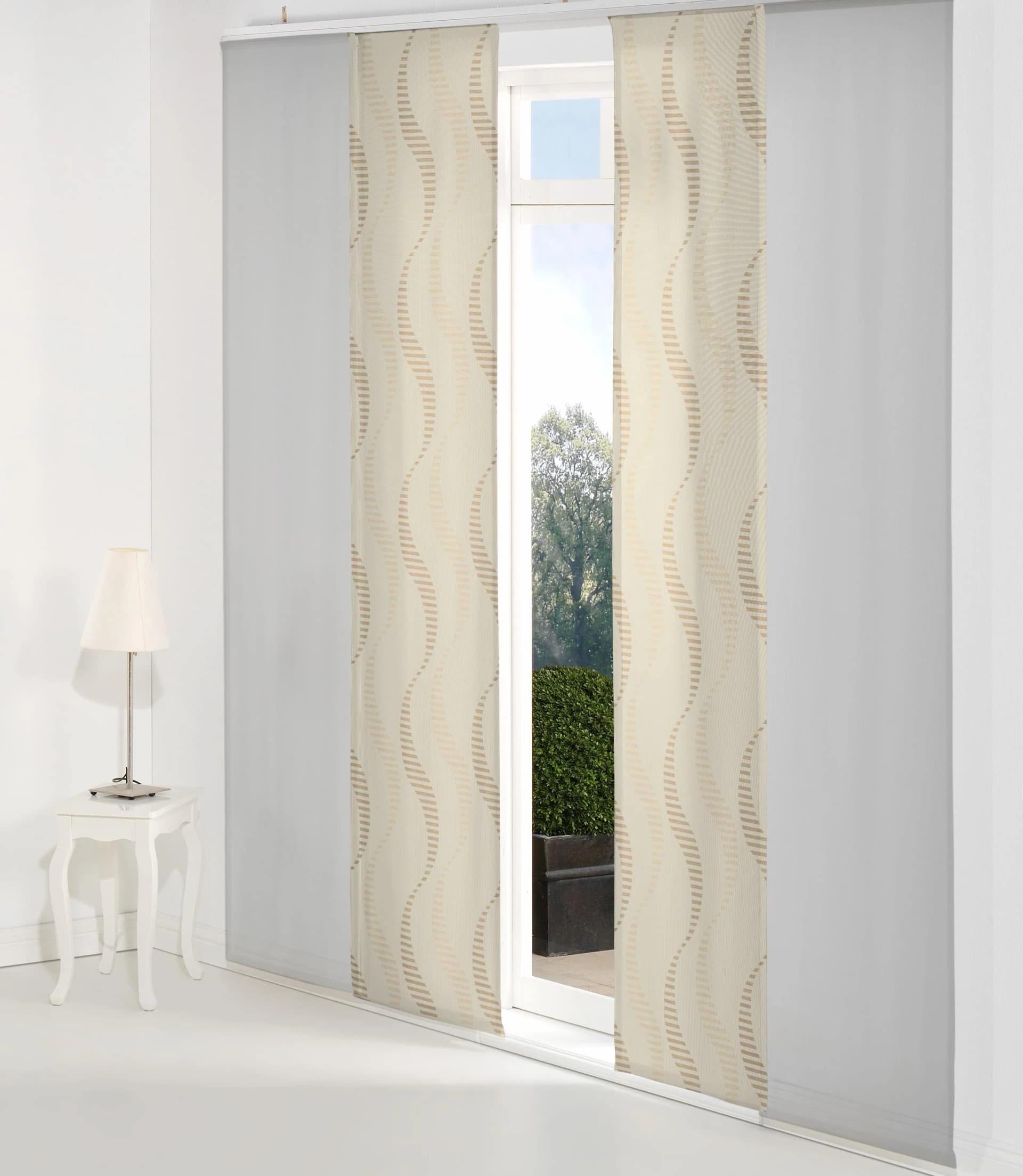 Schiebegardine WIRTH LUPARA Beige Jacquard Baumwolle Polyester
