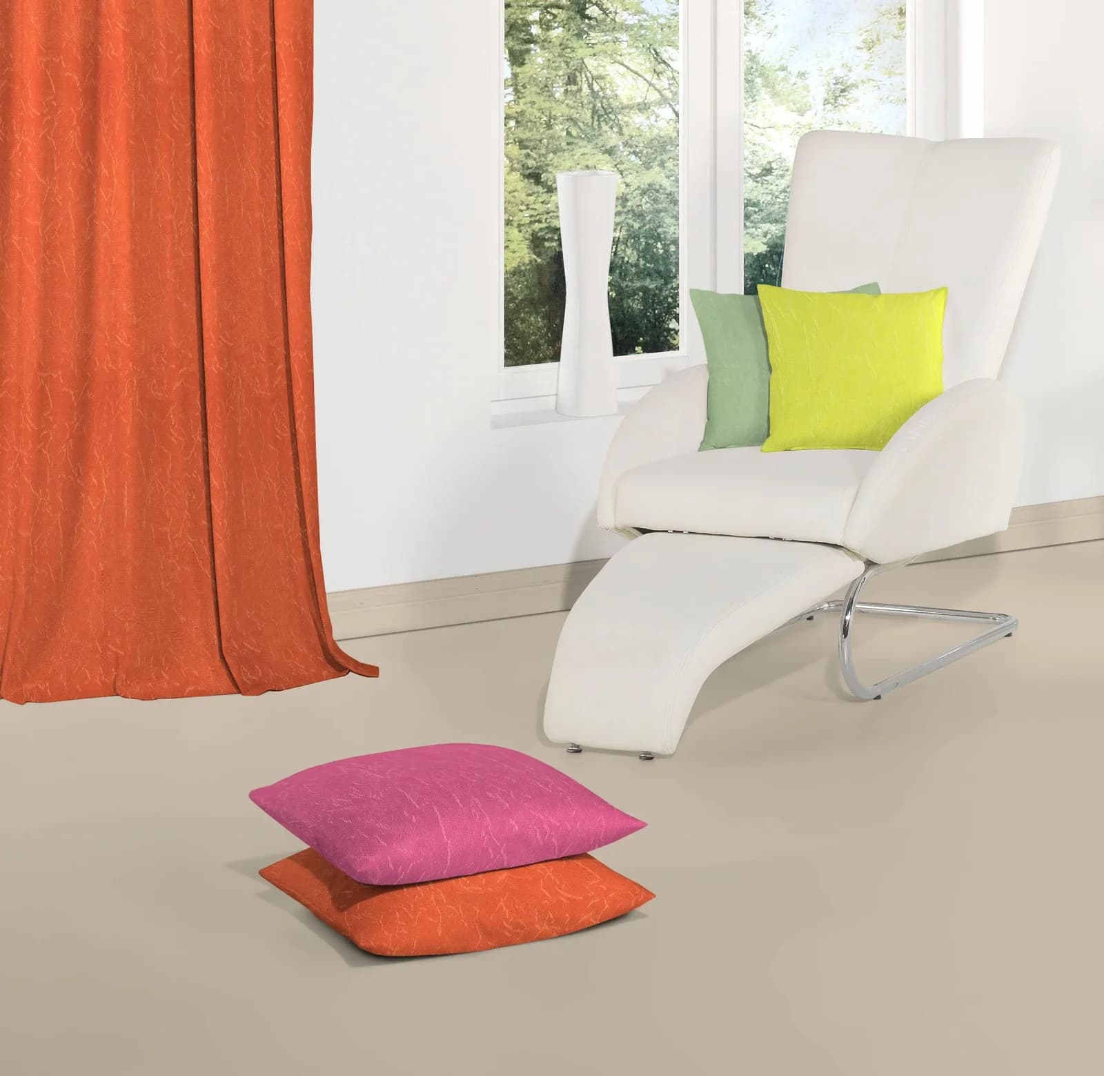 Schiebegardine WIRTH Lahnstein Orange Jacquard Polyester